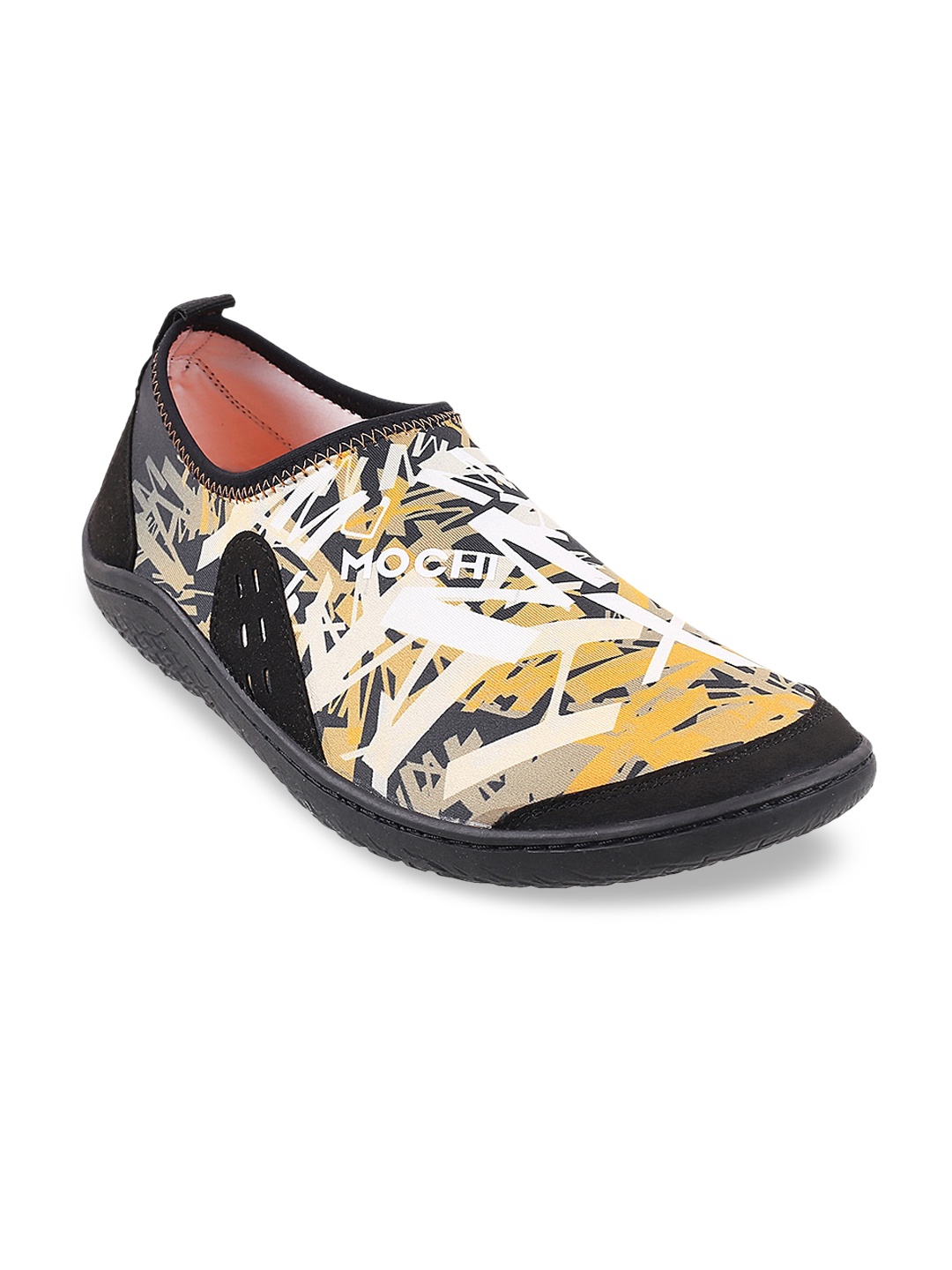 

Mochi Men Brown Printed Sneakers