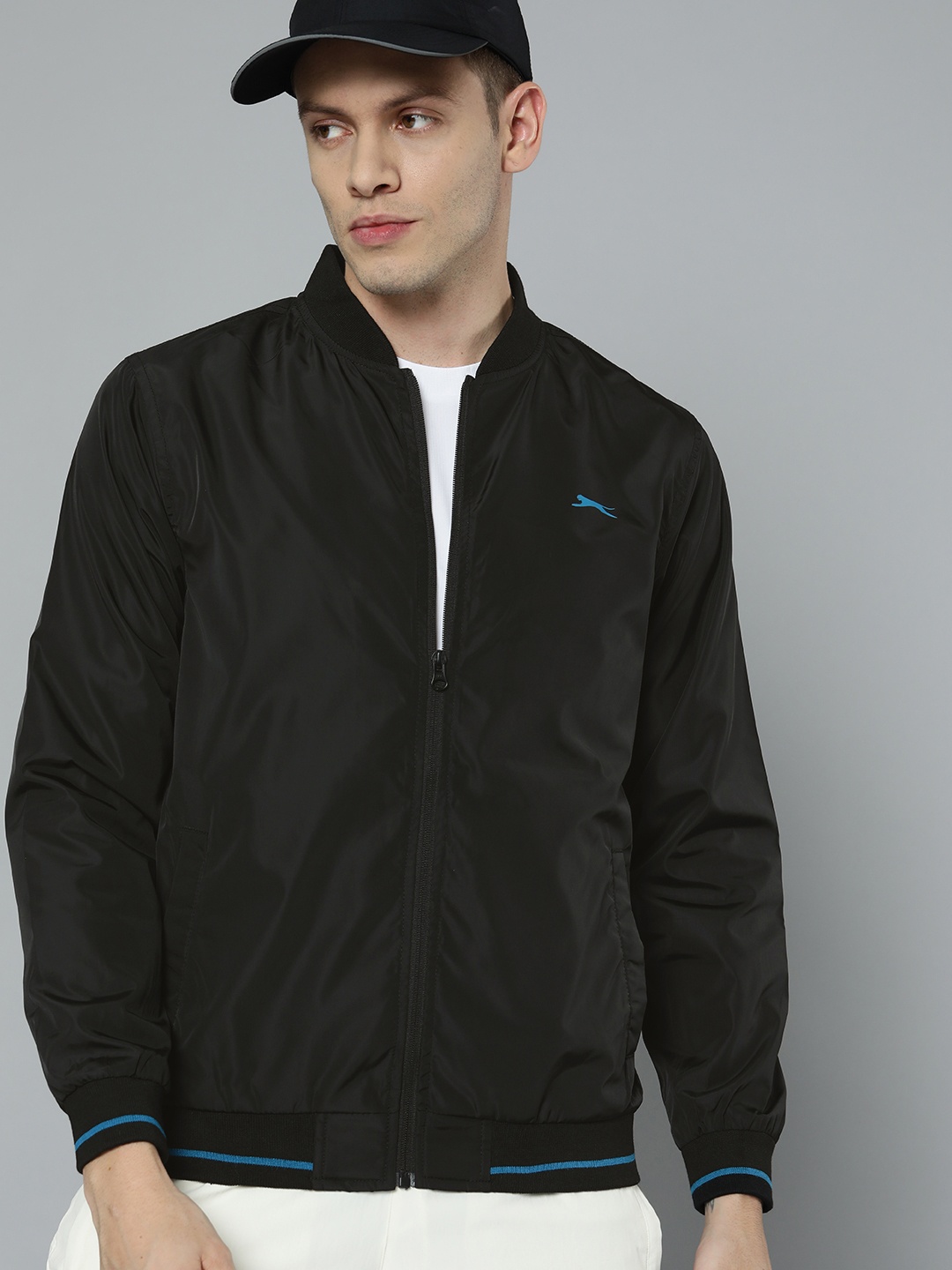 

Slazenger Men Black Athleisure Jackets
