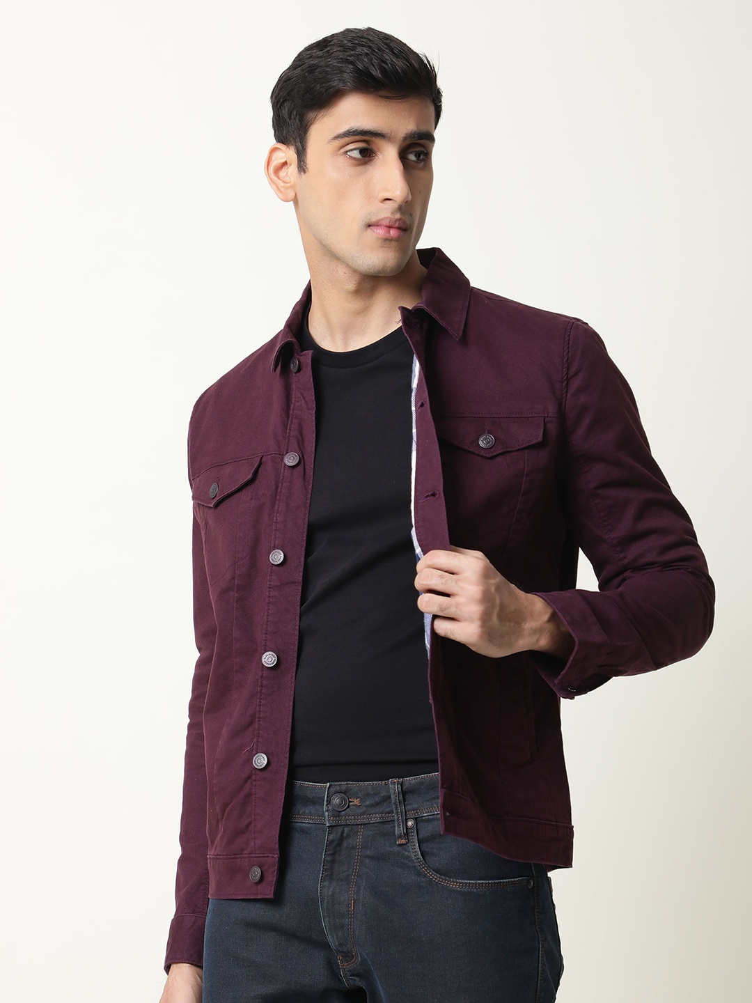 

RARE RABBIT Men Purple Tailored Jacket