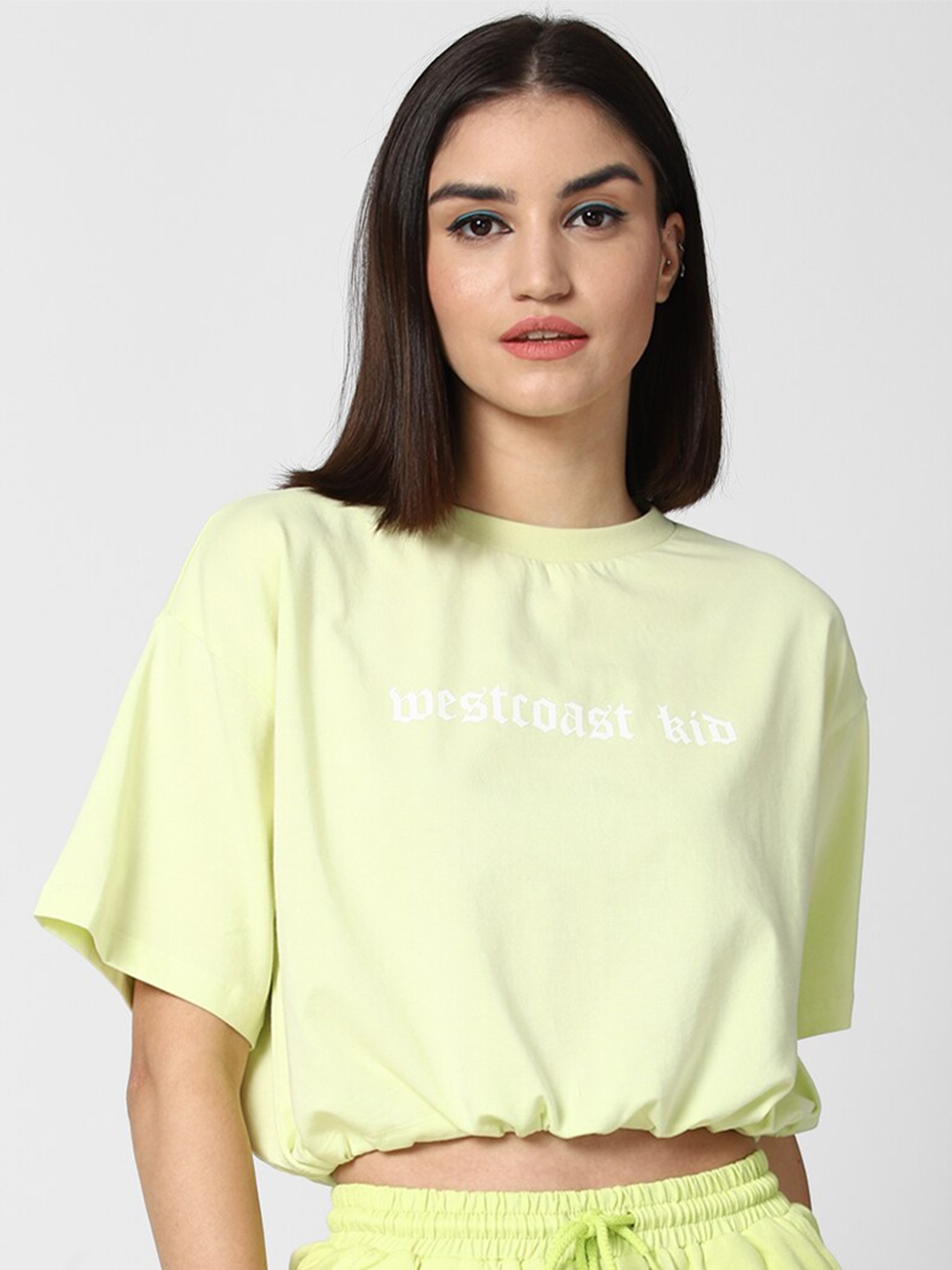 

FOREVER 21 Lime Green Regular Crop Top