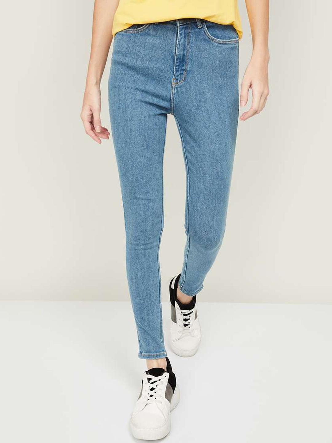 

Xpose Women Blue Skinny Fit High-Rise Stretchable Jeans