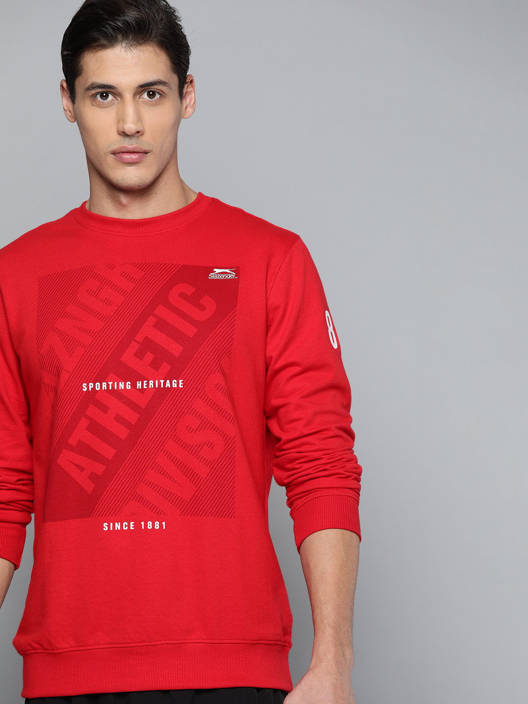

Slazenger Men Red Printed Sweatshirt