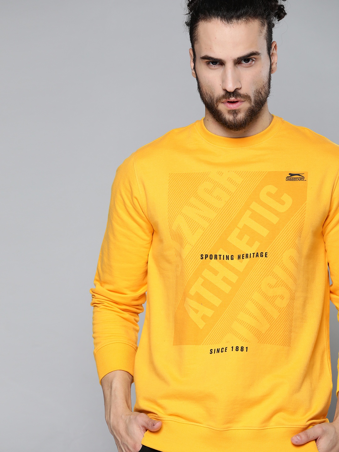

Slazenger Men Yellow Printed Sweatshirt