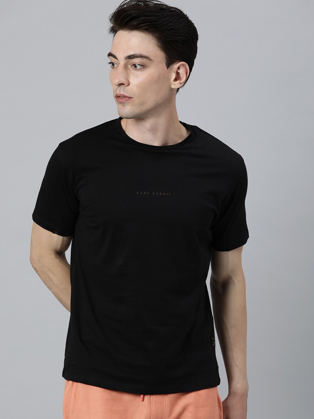 

RARE RABBIT Men Rabbit-3 Slim Fit T-Shirt, Black