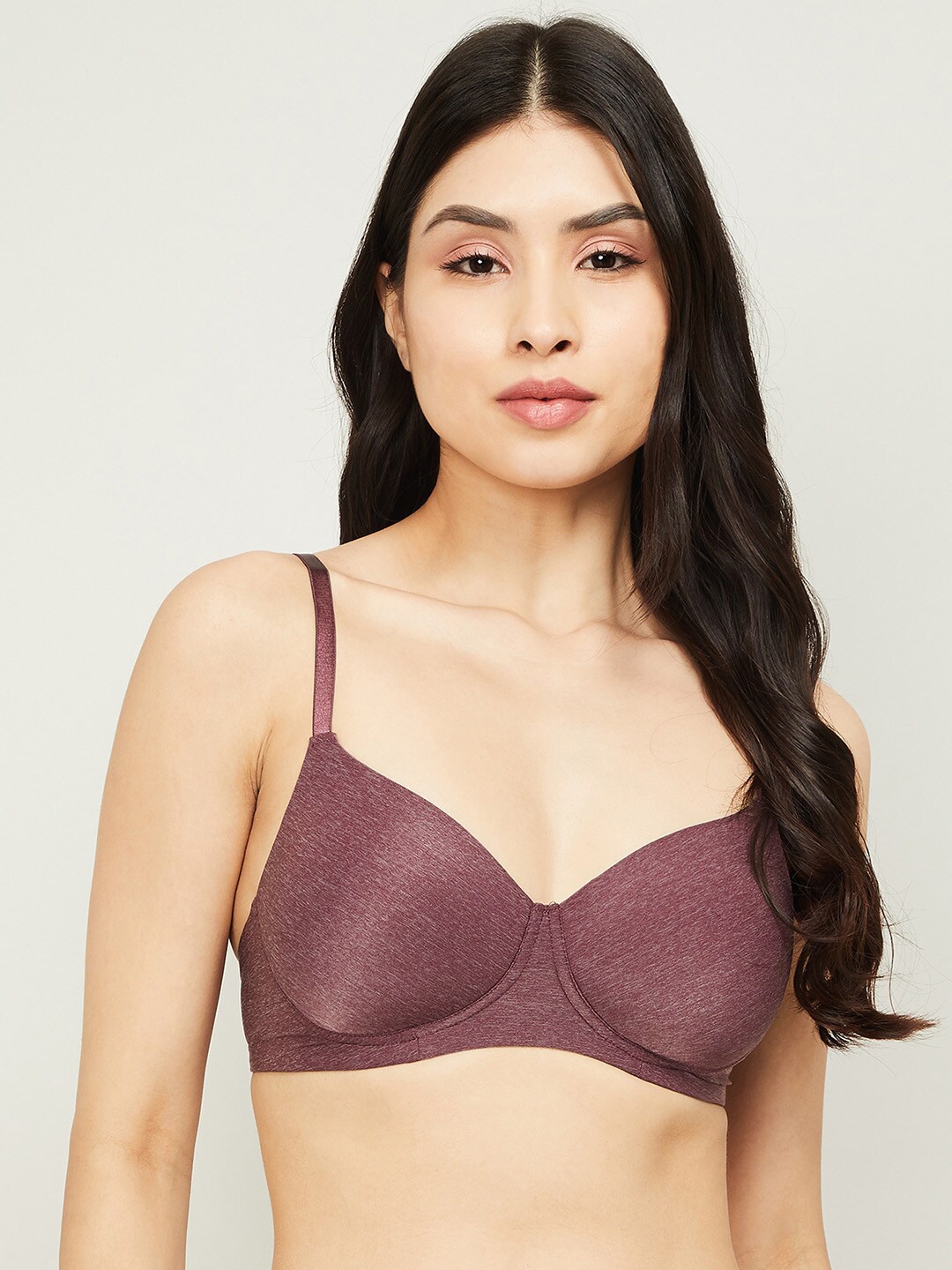 

Ginger by Lifestyle Purple Plunge Bra Lightly Padded 1000009030415-MAROON