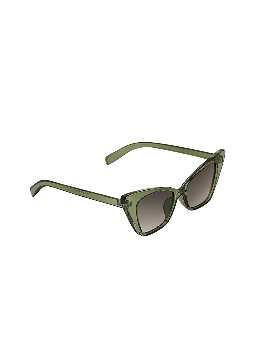 

Peter Jones Eyewear Unisex Grey Lens & Green Cateye Sunglasses 13024TGR