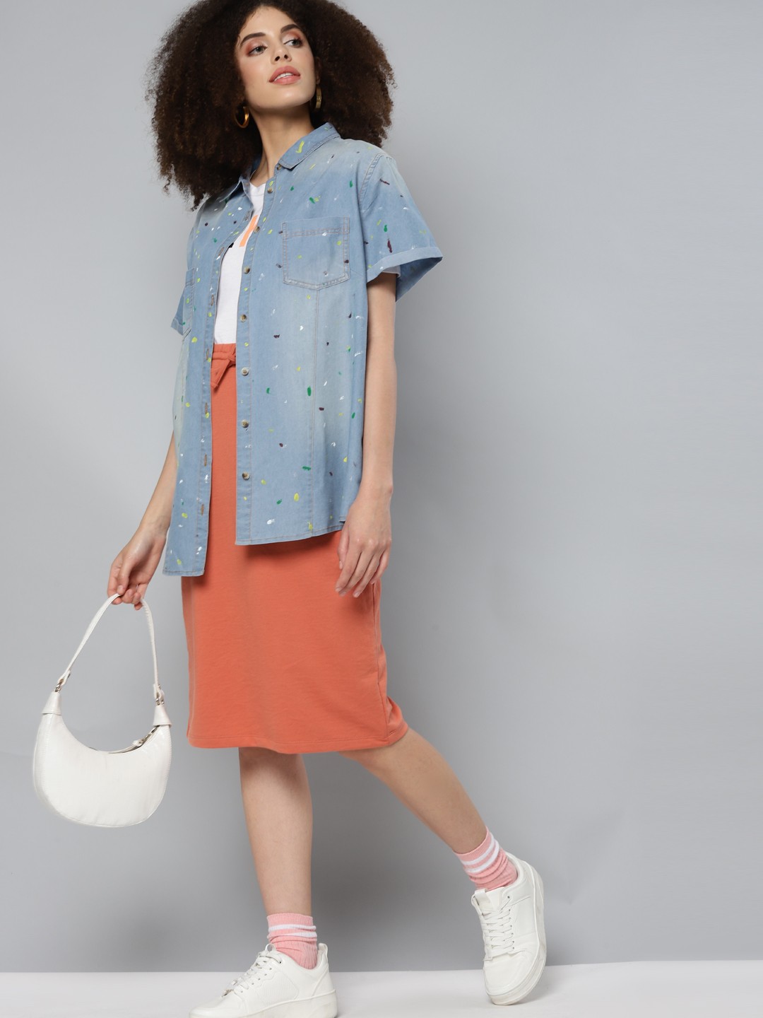 

SASSAFRAS Women Blue Opaque Casual Shirt