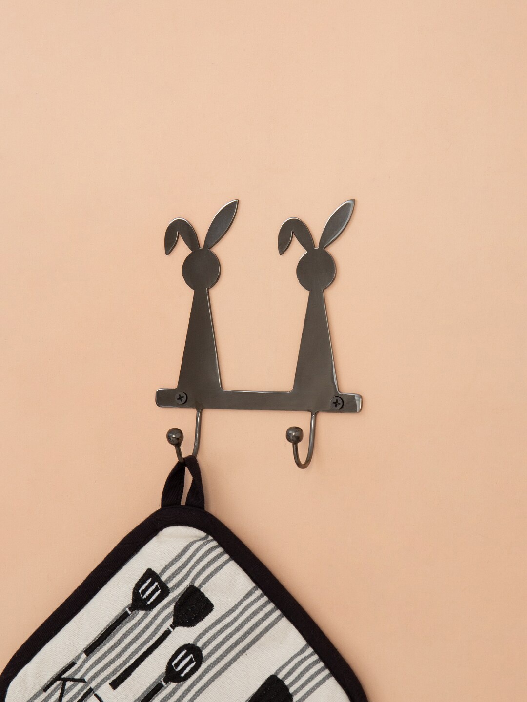 

ellementry Black Rabbit Stainless Steel 2 Wall Hooks