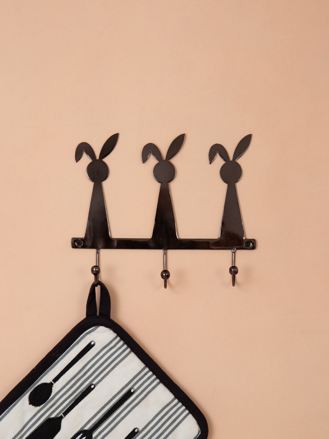 

ellementry Black Rabbit Stainless Steel 3 Wall Hooks