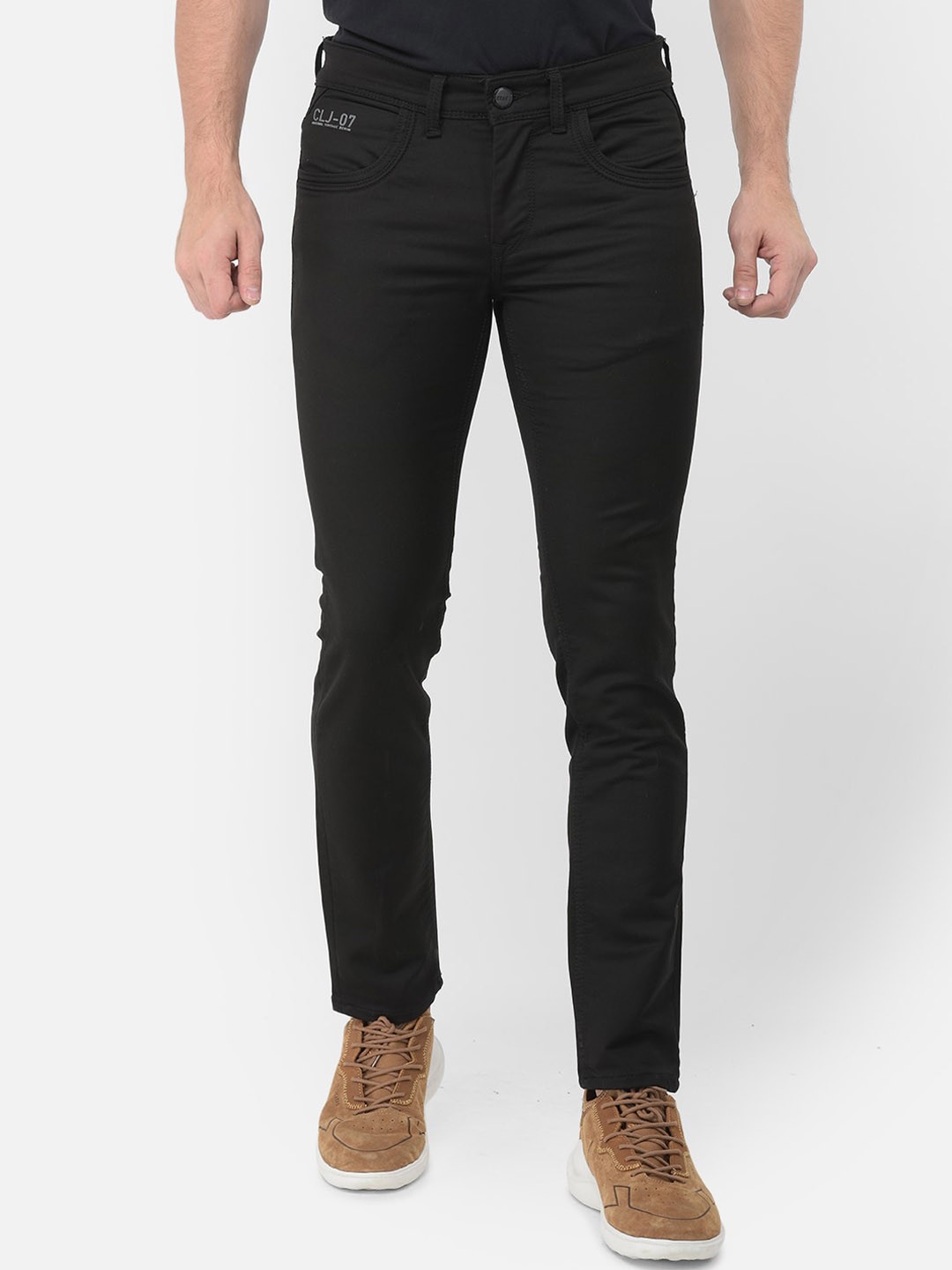 

Canary London Men Black Smart Skinny Fit Low-Rise Stretchable Jeans