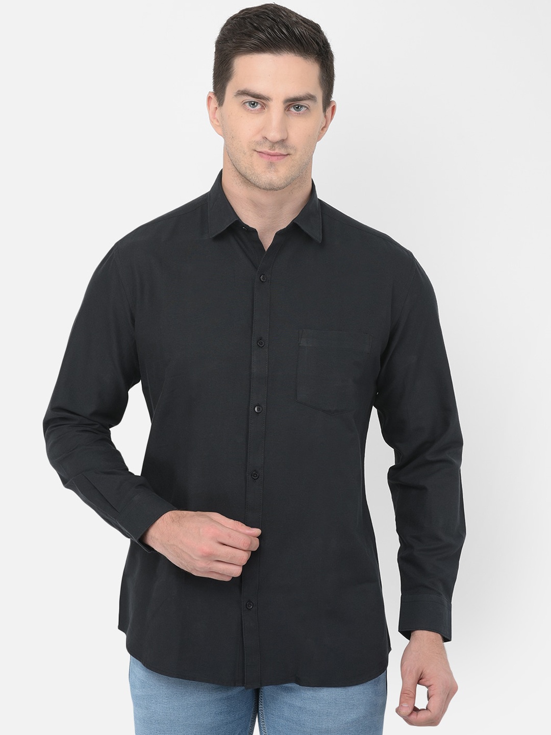 

Canary London Men Black Smart Opaque Casual Shirt