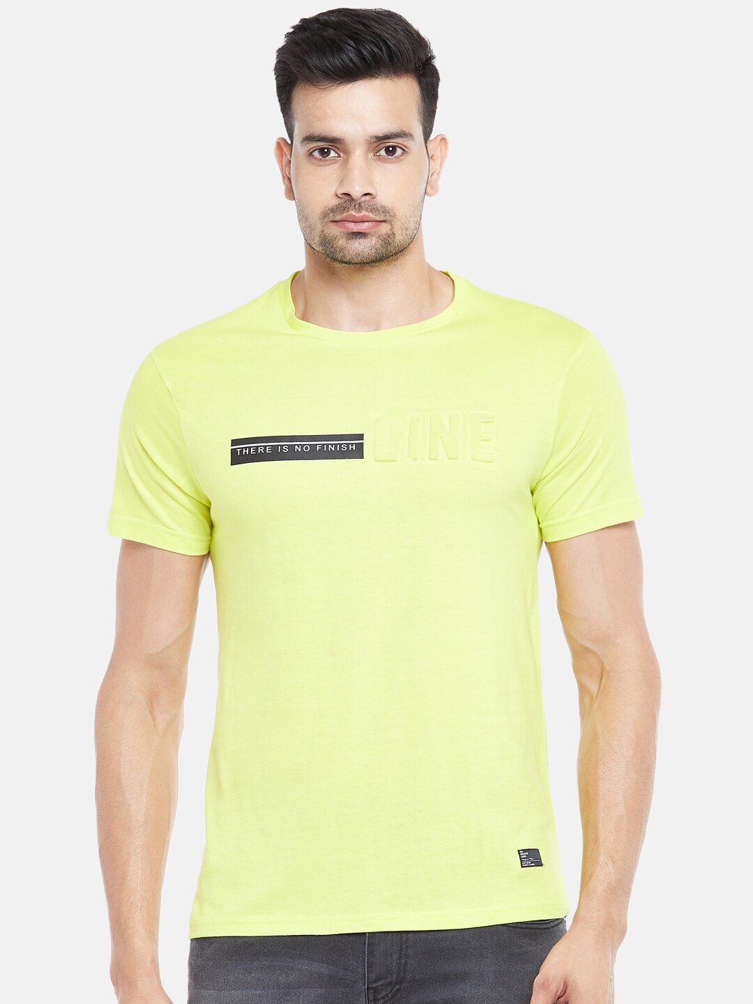 

People Men Green Pure Cotton Printed T-shirt