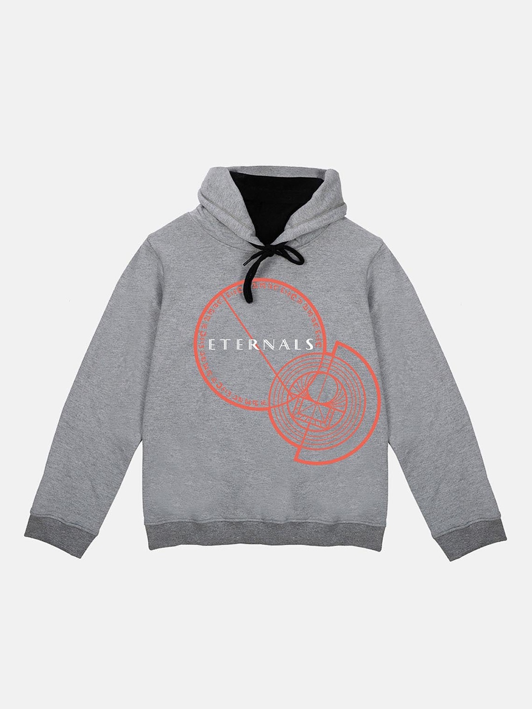 

YK Marvel Boys Grey Eternals Printed Hooded Sweatshirt