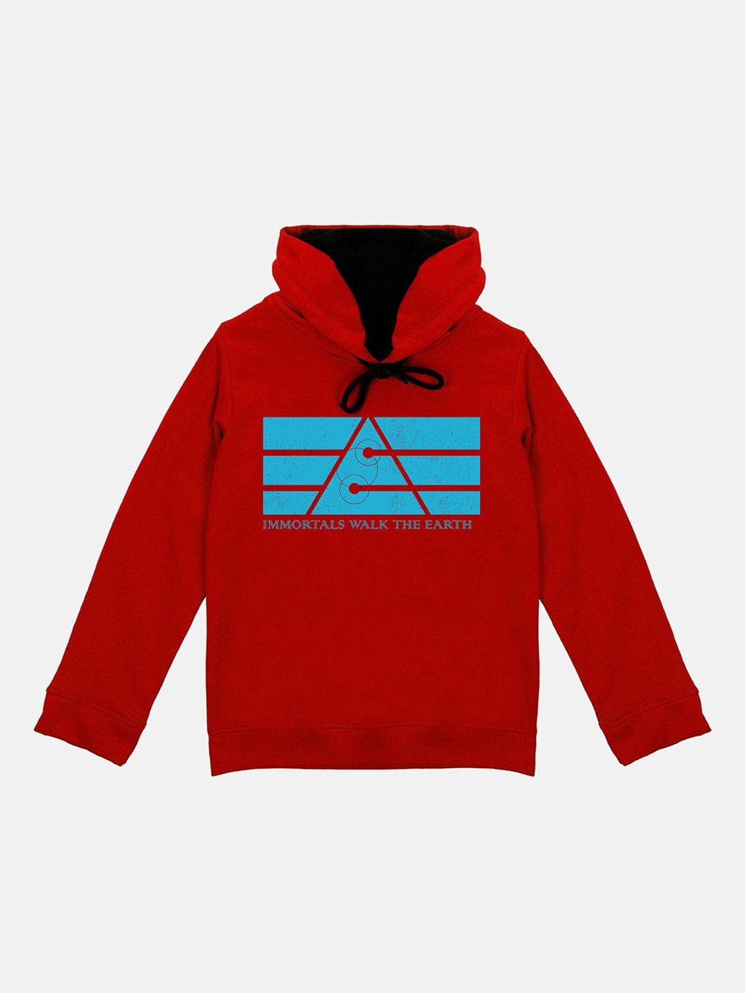 

YK Marvel Boys Red Eternals Printed Hooded Sweatshirt