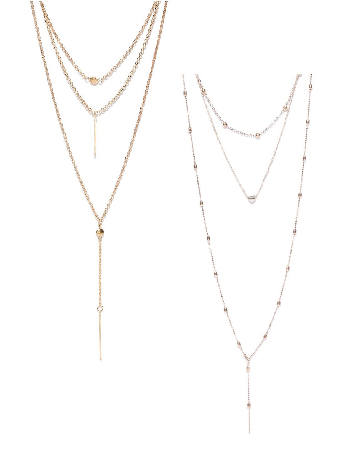 

OOMPH Set of 2 Gold-Toned Layered Necklace