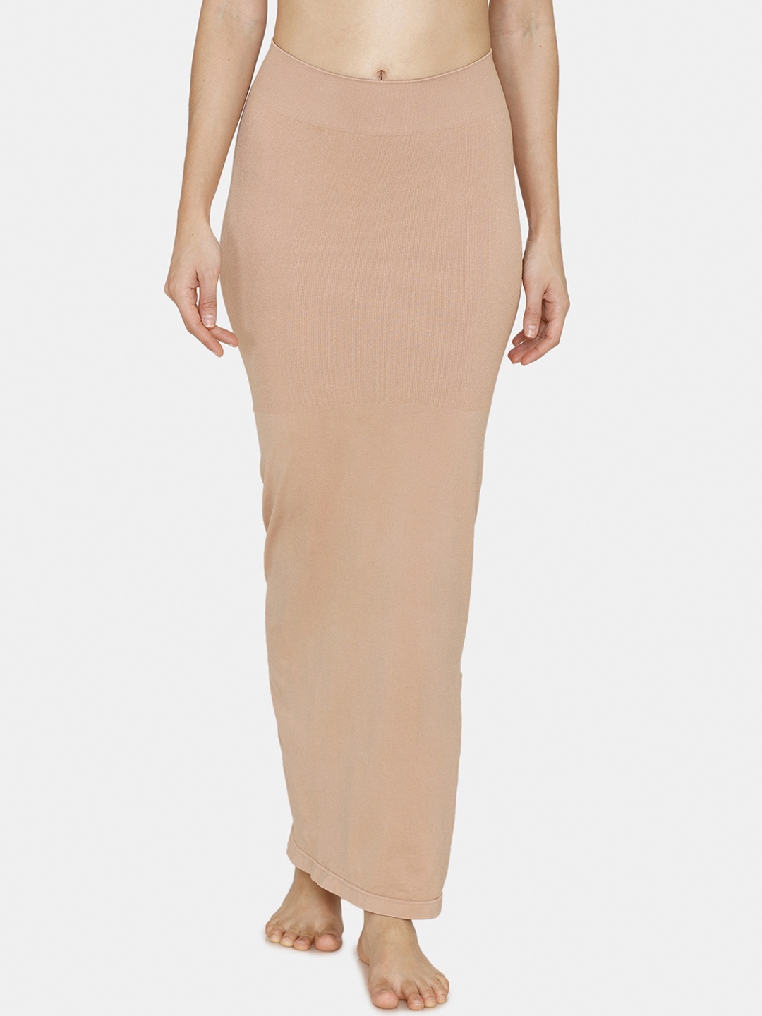 

Zivame Women Beige Solid Saree Shapewear