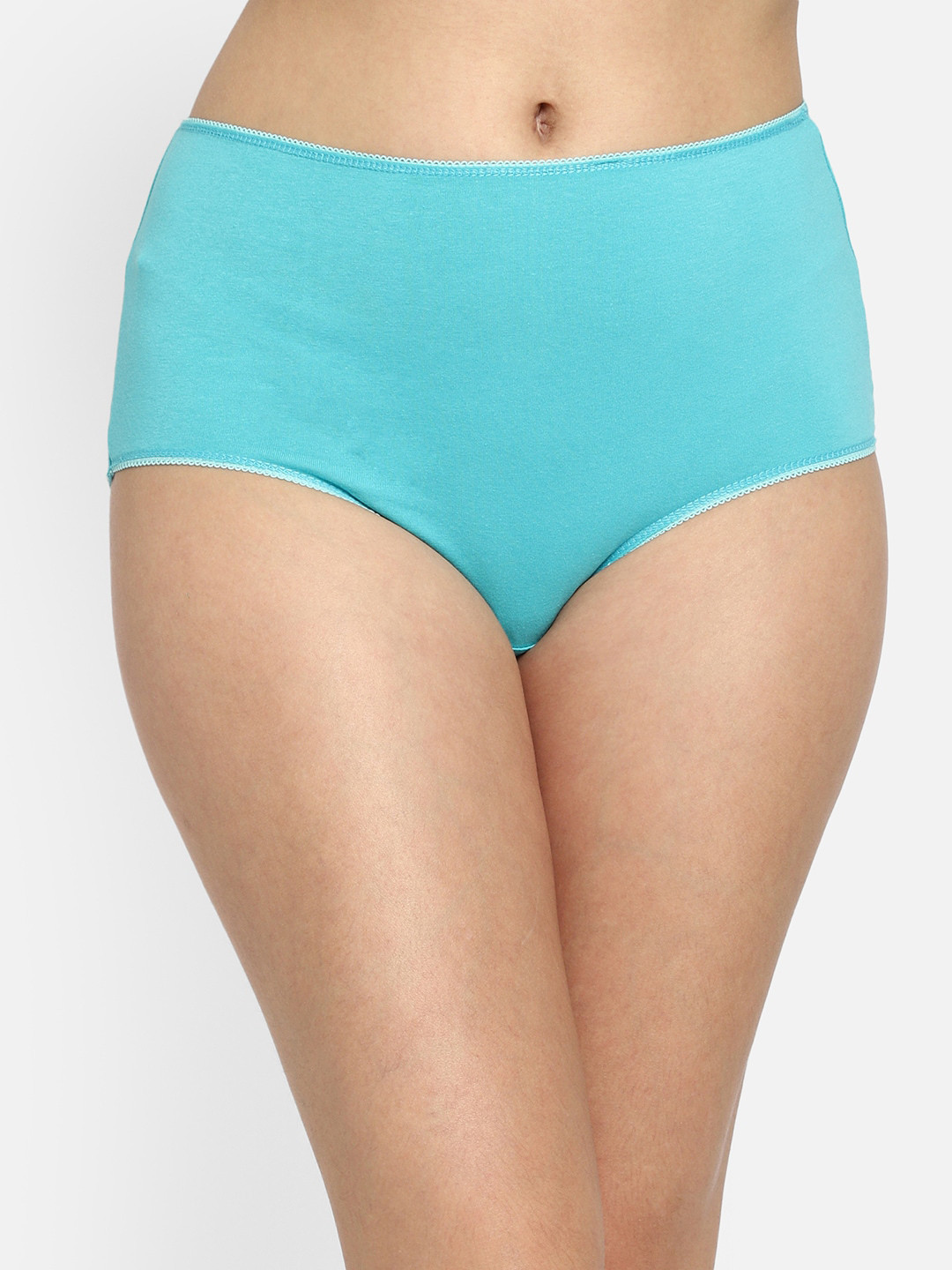

Clovia Women Turquoise Blue Solid Cotton Hipster Briefs