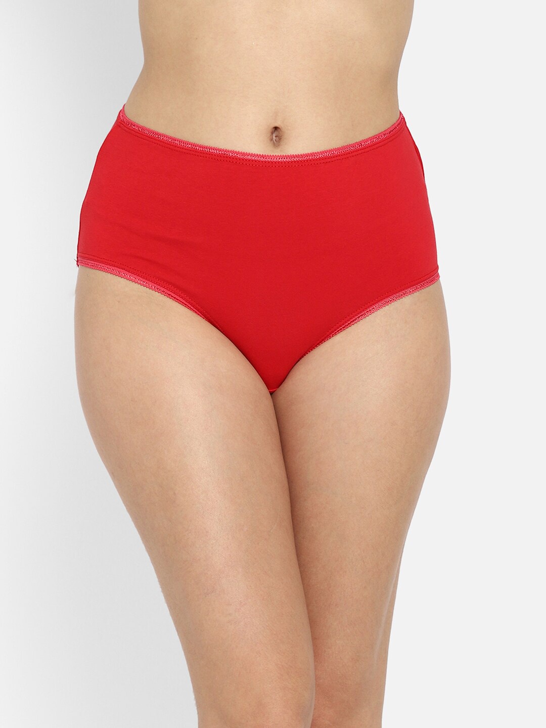 

Clovia Women Red Solid Cotton Hipster Briefs PN2303P043XL