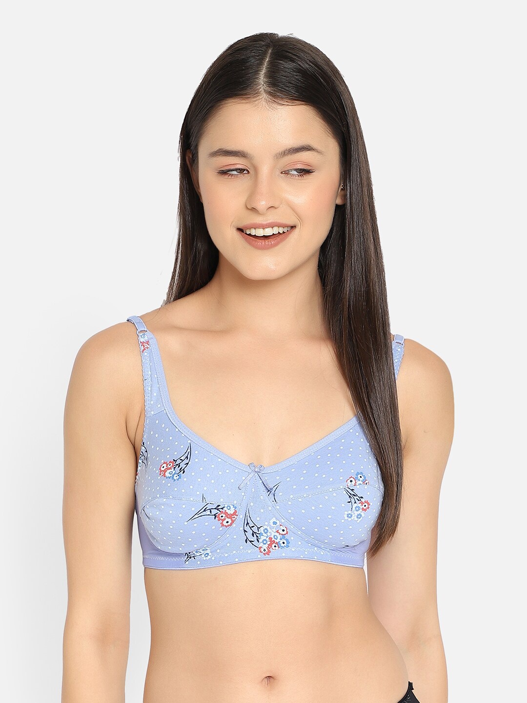 

Clovia Blue & White Floral Everyday Bra BR1797A0332B