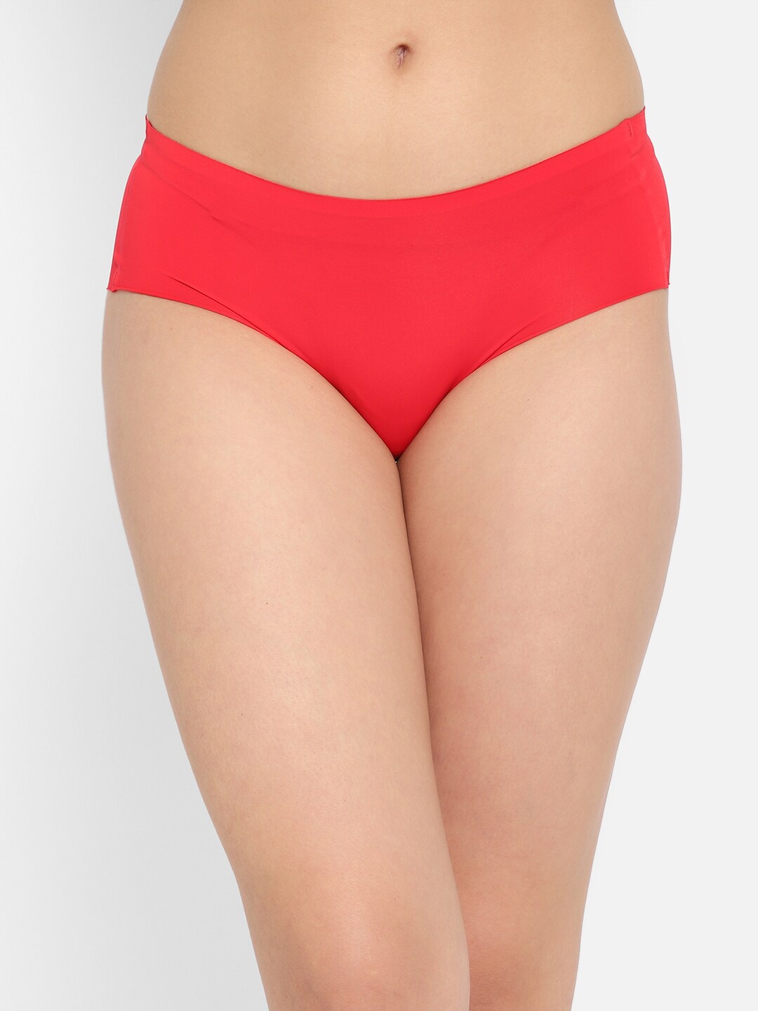 

Clovia Women Mid Waist Seamless Laser Cut Hipster Briefs PN2430P043XL, Red