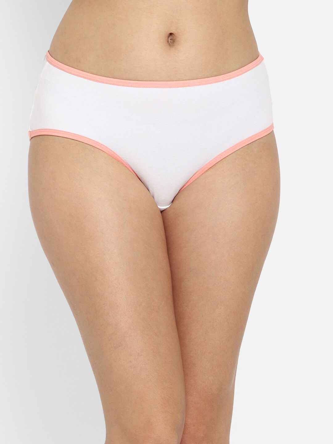 

Clovia Women Solid Mid-Waist Cotton Lycra Hipster Briefs PN5102J183XL, White