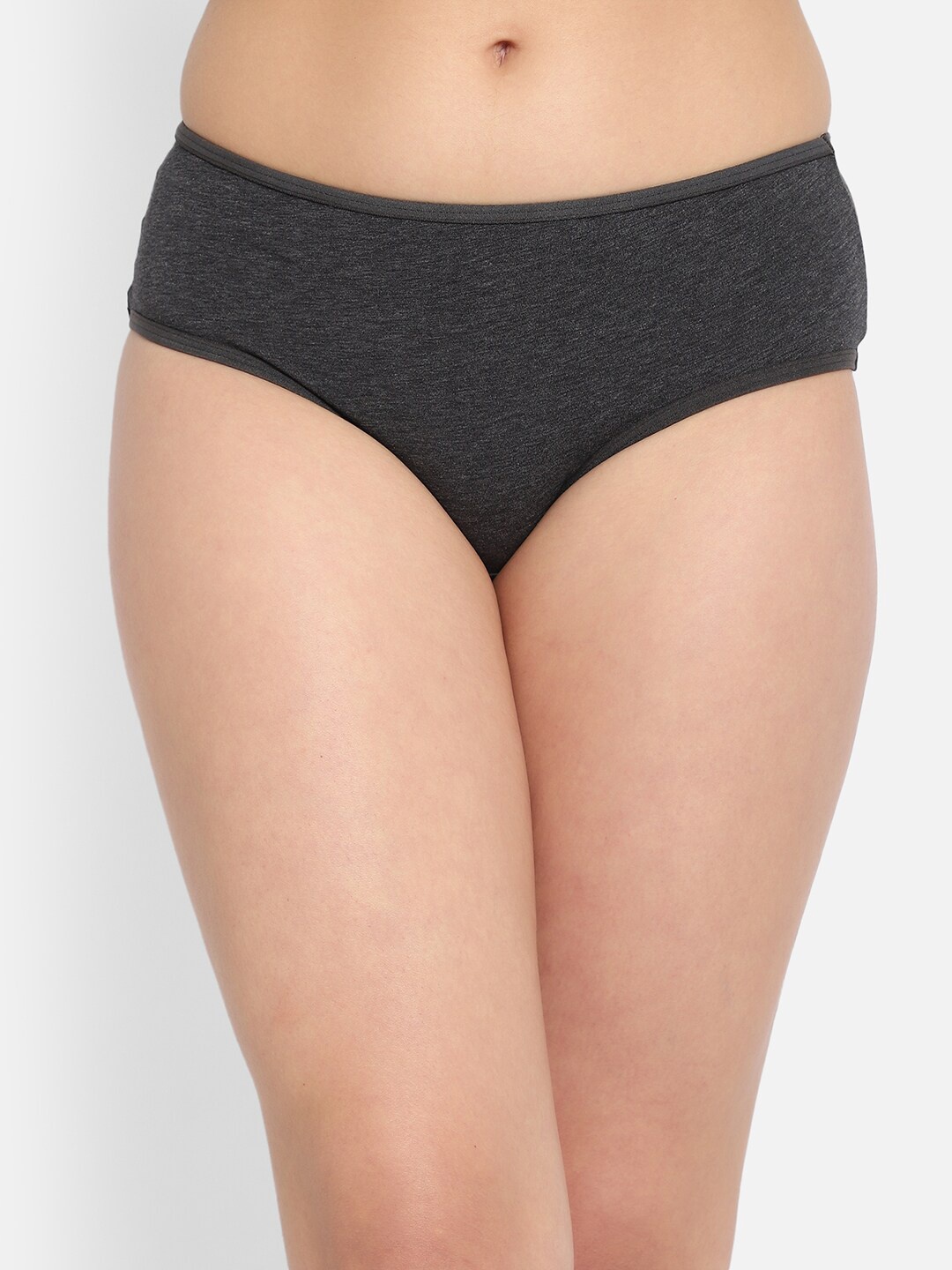 

Clovia Women Grey Printed Cotton Hipster Briefs