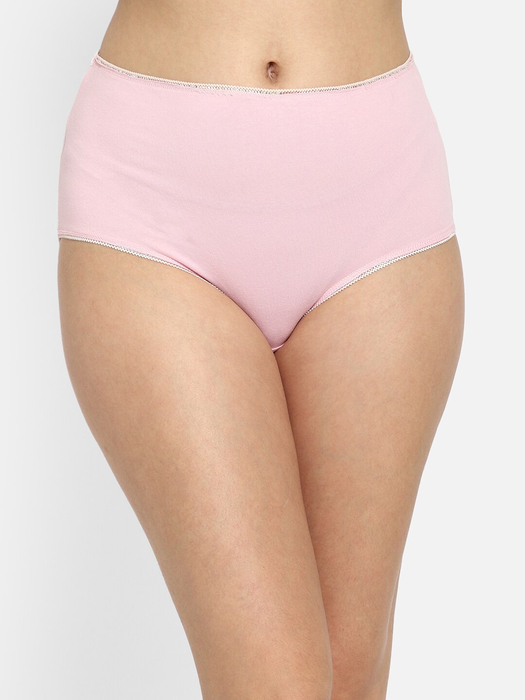 

Clovia Women Pink Solid Cotton Hipster Briefs