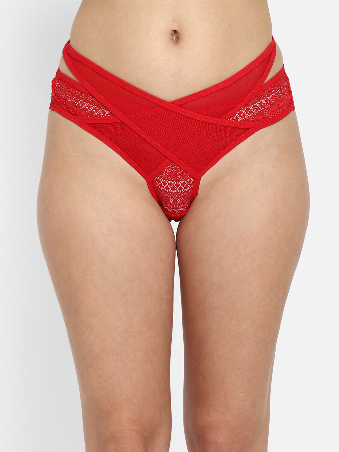 

Clovia Women Red Solid Bikini Briefs