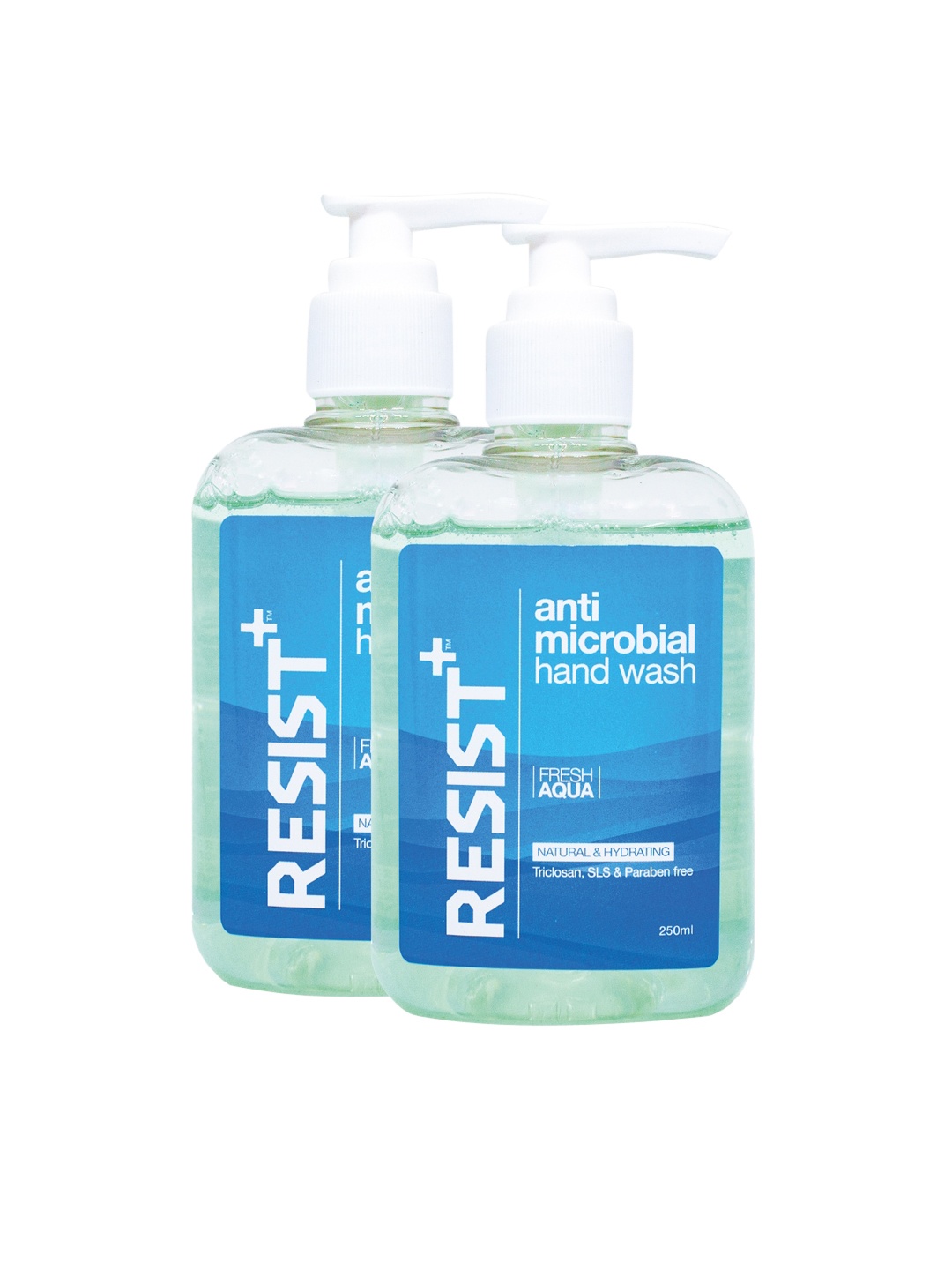 

RESIST PLUS Set Of 2 Natural Hydrating & Antimicrobial Hand Wash - 500 ml, Blue