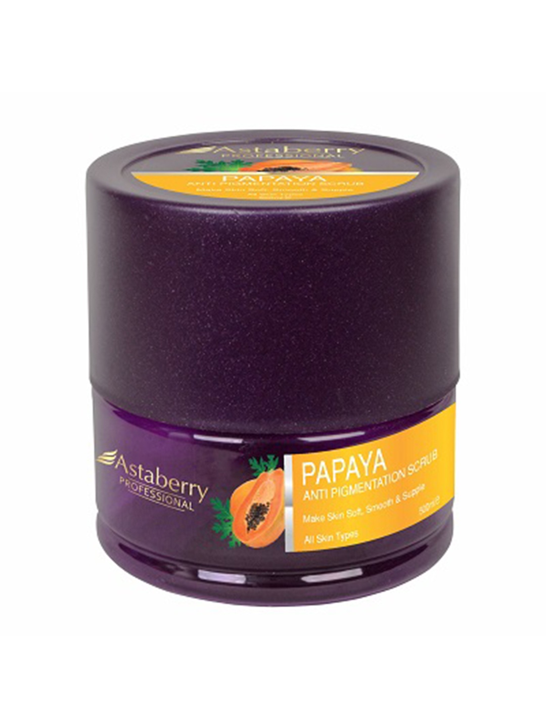

Astaberry Professional Anti-Pigmentation Papaya Scrub-500ml, Orange