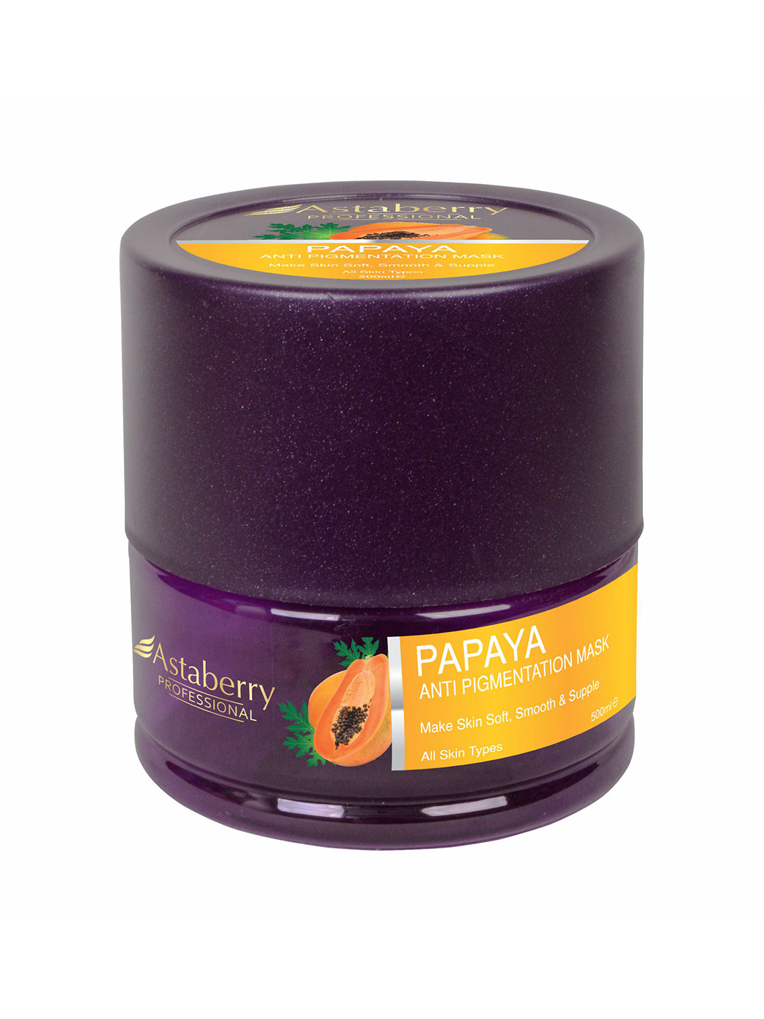 

Astaberry Unisex Professional Anti-Pigmentation Papaya Mask -500ml, Yellow