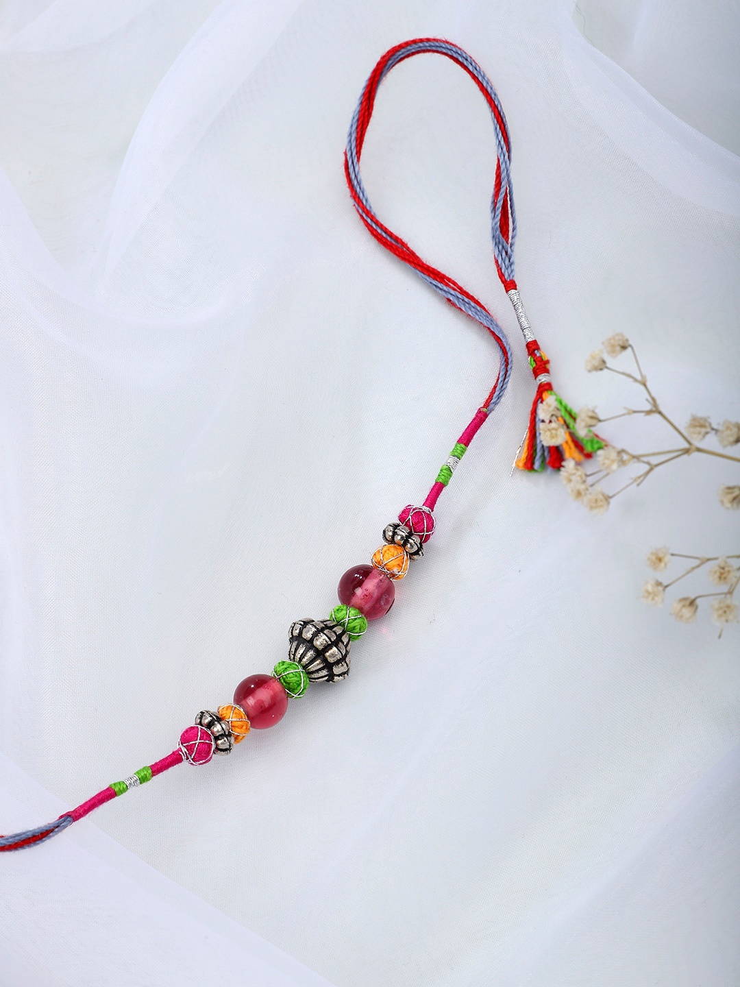 

Fabindia Pink & Green Wraparound Rakhi