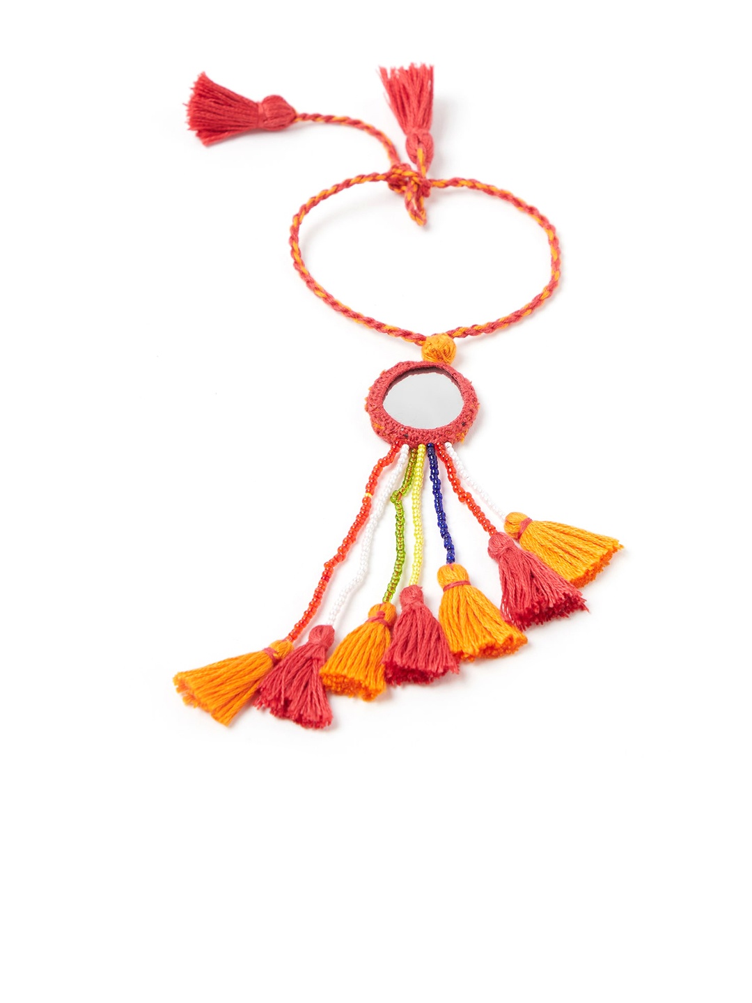 

Fabindia Pink & Yellow Thread Rakhi