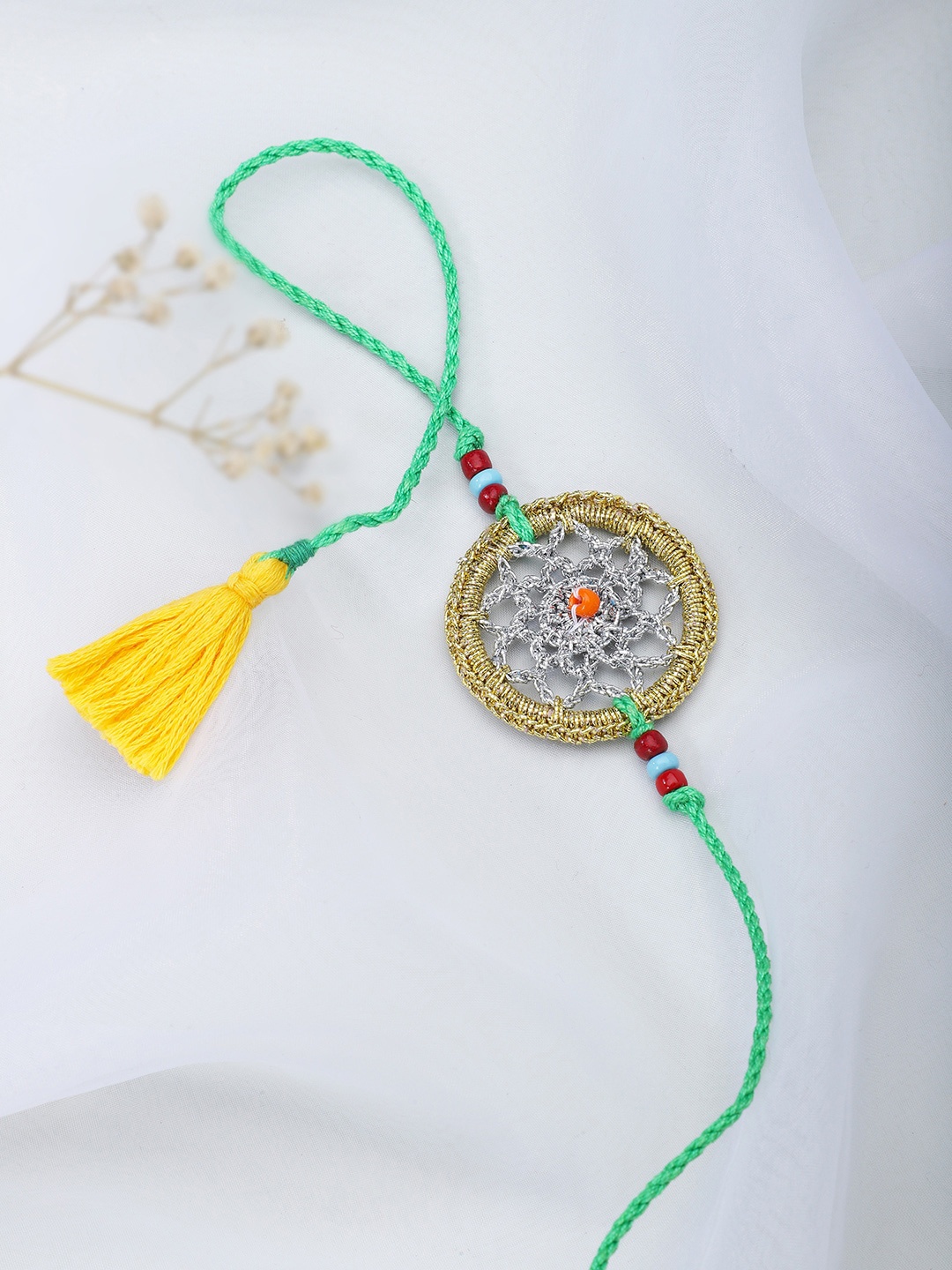 

Fabindia Green & Yellow Wraparound Rakhi