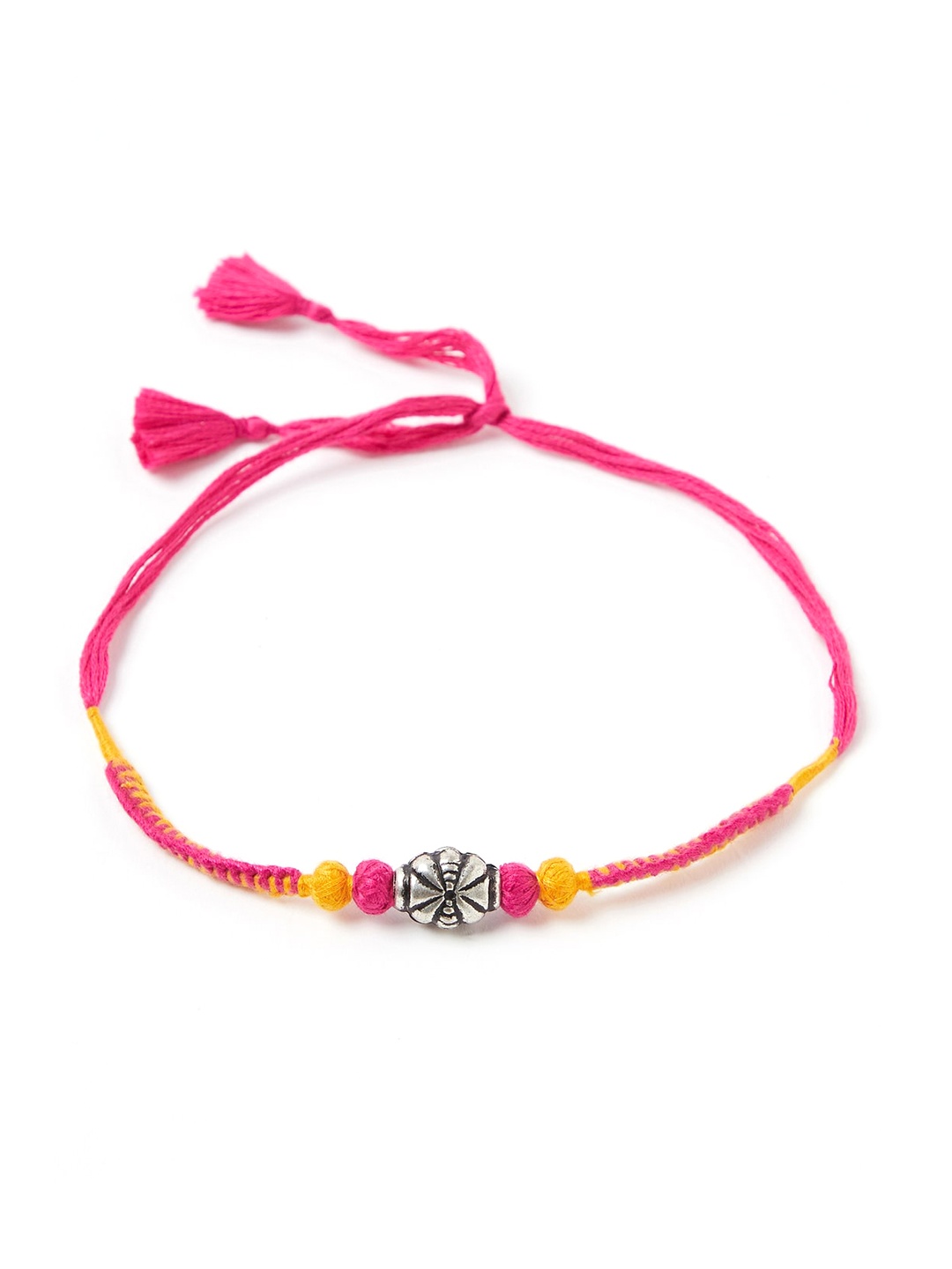

Fabindia Pink & Yellow Wraparound Rakhi