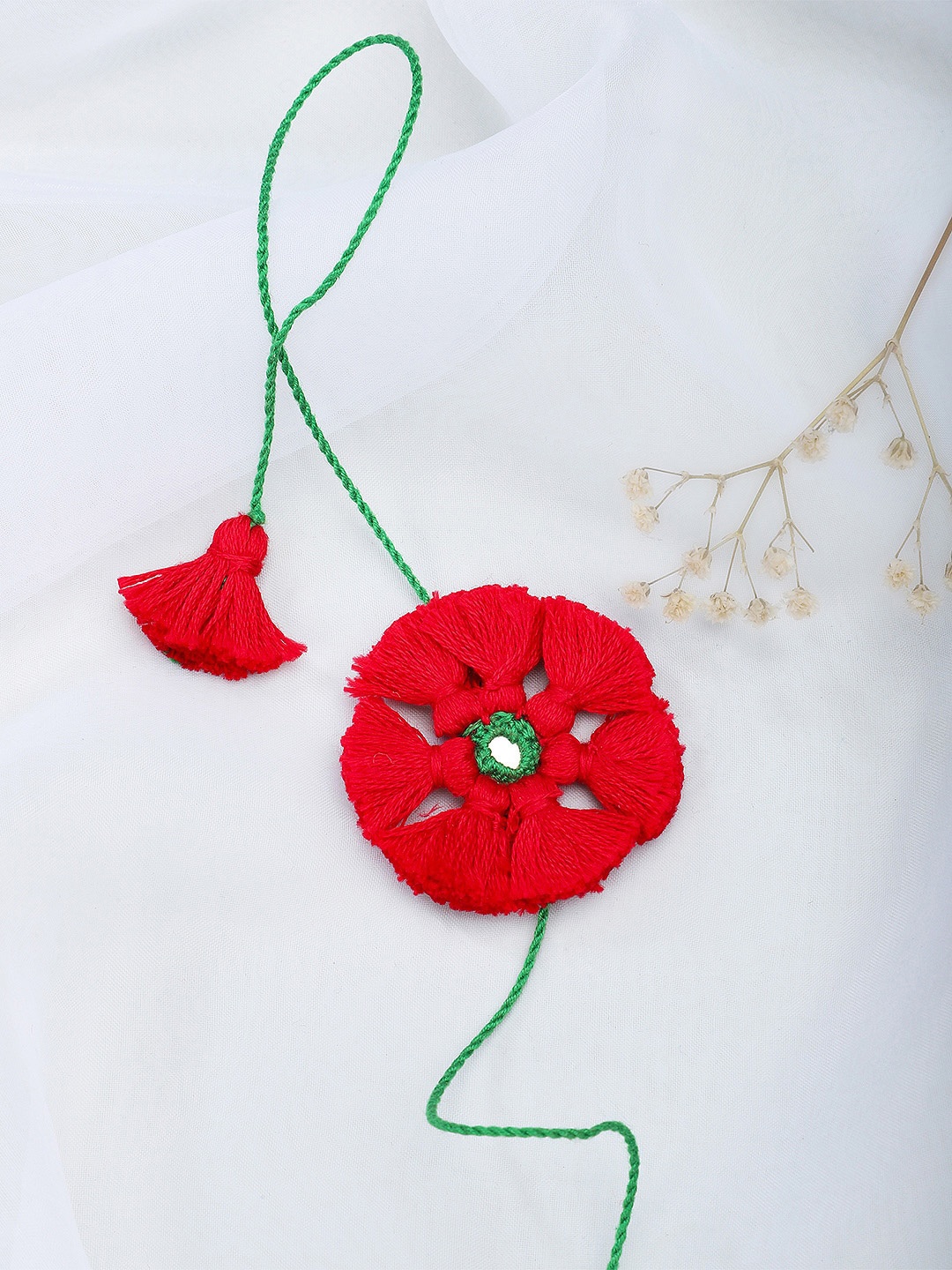 

Fabindia Red & Green Thread Rakhi