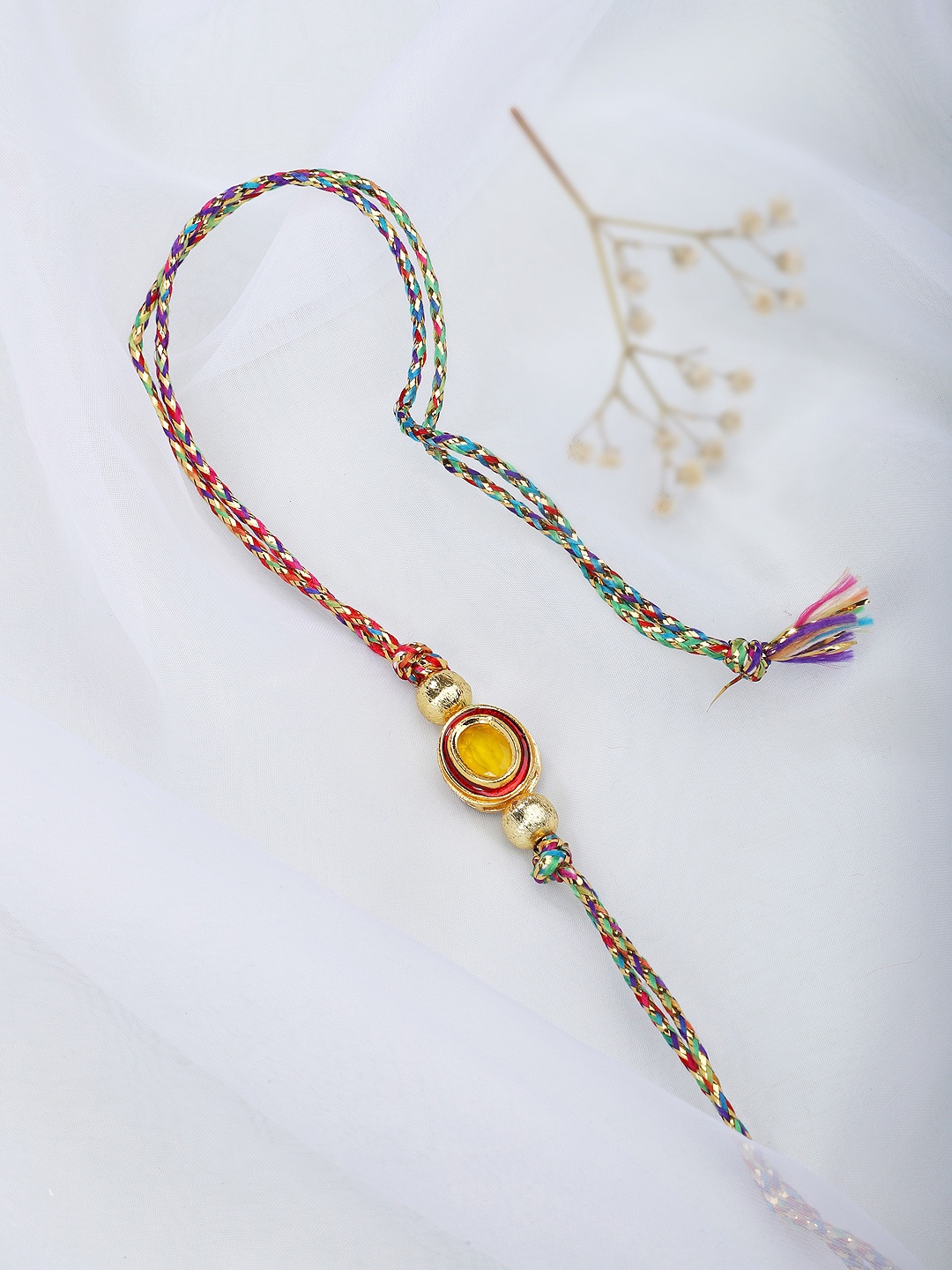 

Fabindia Pink & Green Thread Rakhi