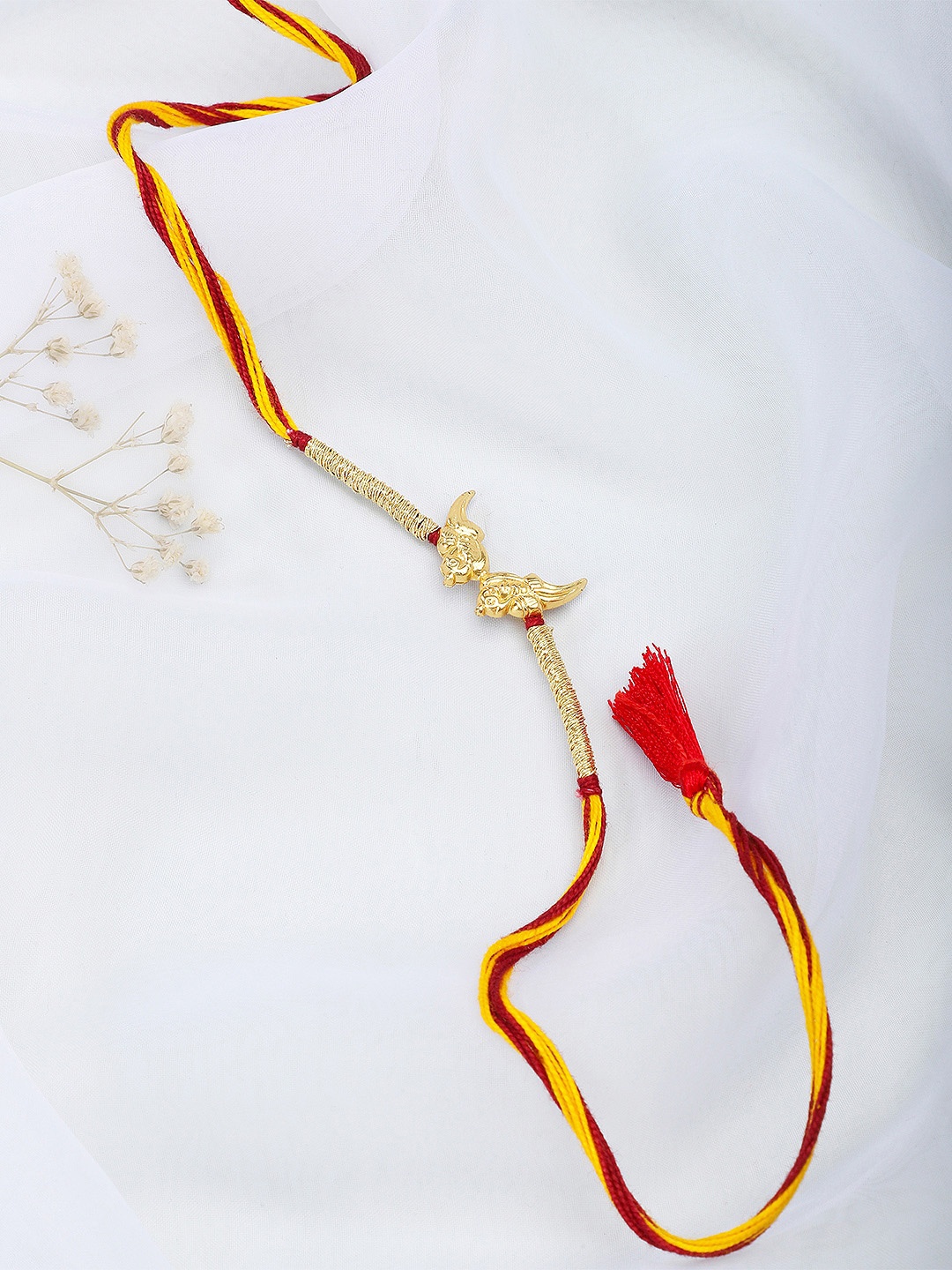 

Fabindia Red & Gold Rakhi