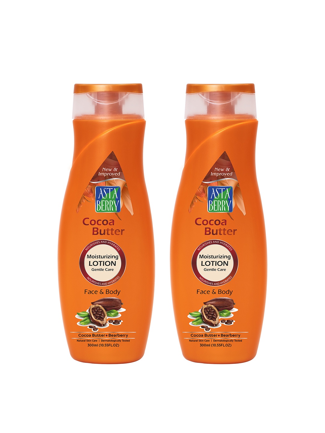 

Astaberry Pack of 2 Cocoa Butter Body Lotion 300ml Each, Brown