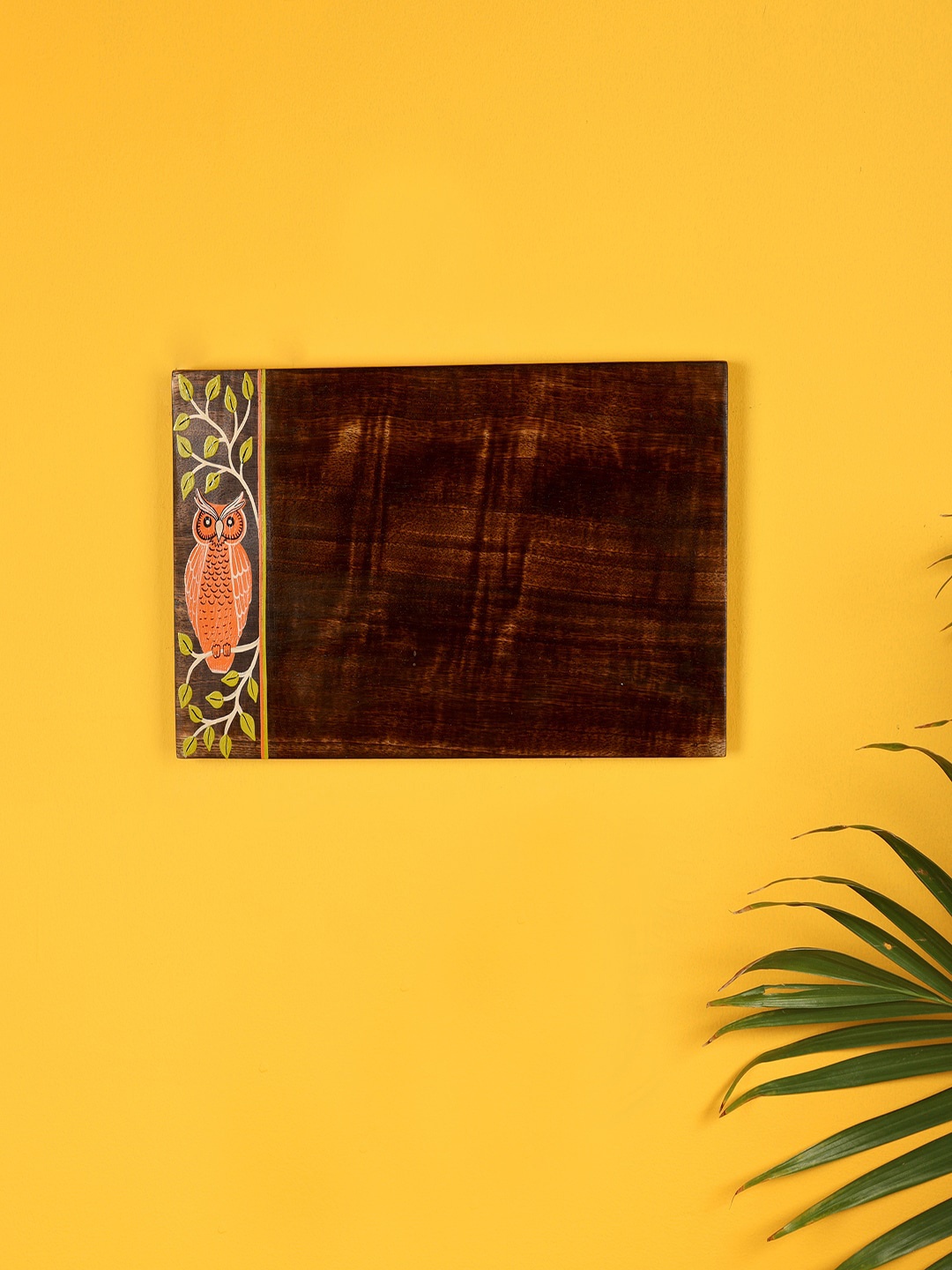 

AAKRITI ART CREATIONS Brown Owl Name Plate for Home