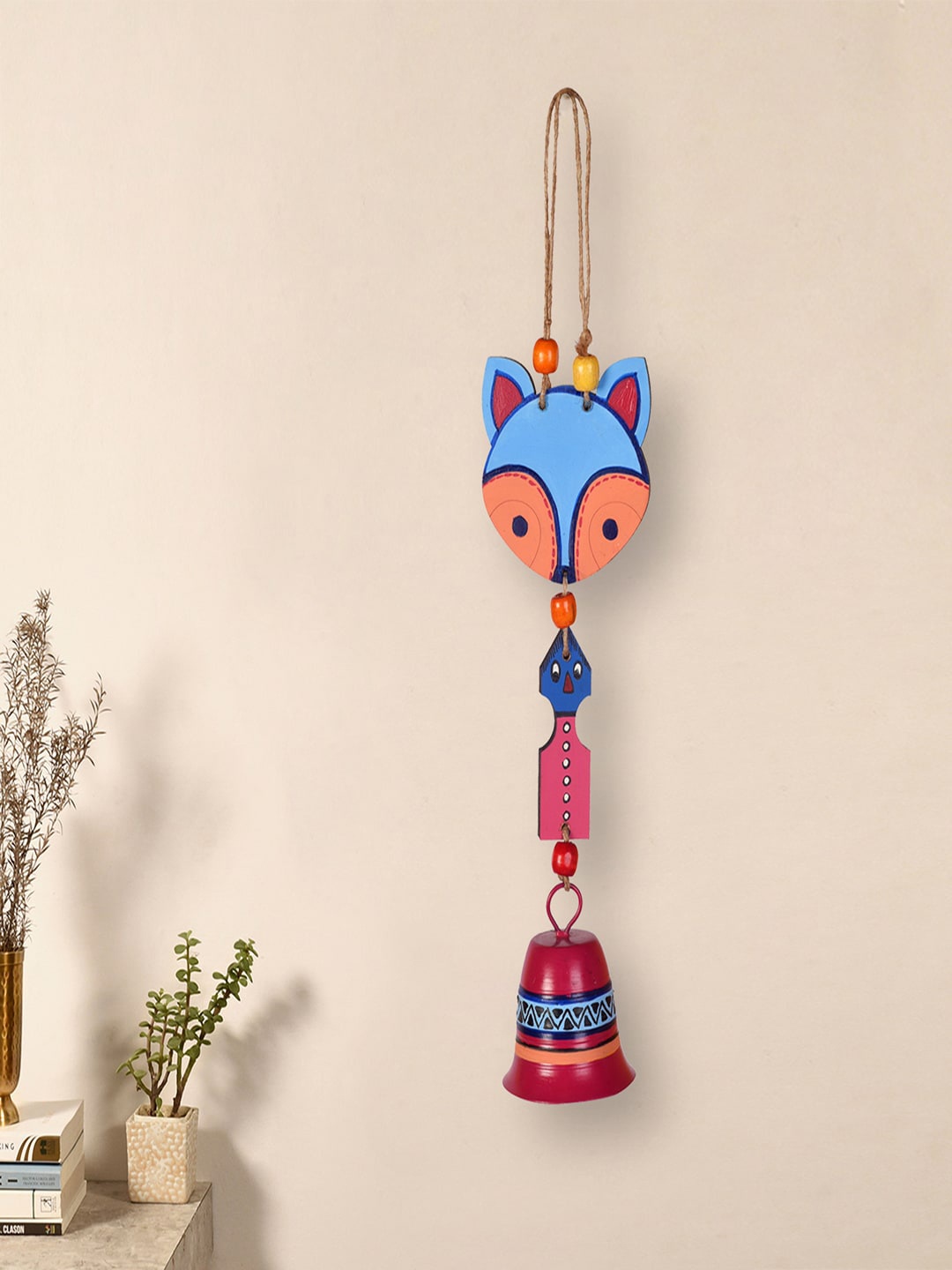 

AAKRITI ART CREATIONS Blue & Orange Foxy Skye Hand-Painted Wind Chime