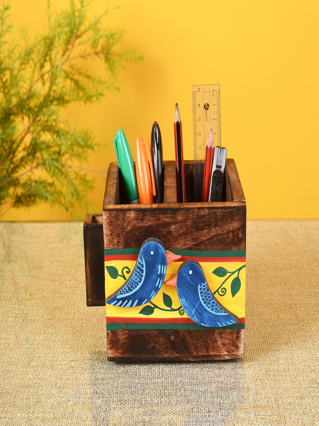 

AAKRITI ART CREATIONS Brown Small Cutlery Holder