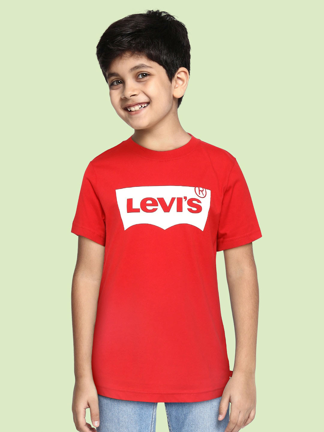 

Levis Boys Red Brand Logo Printed T-shirt