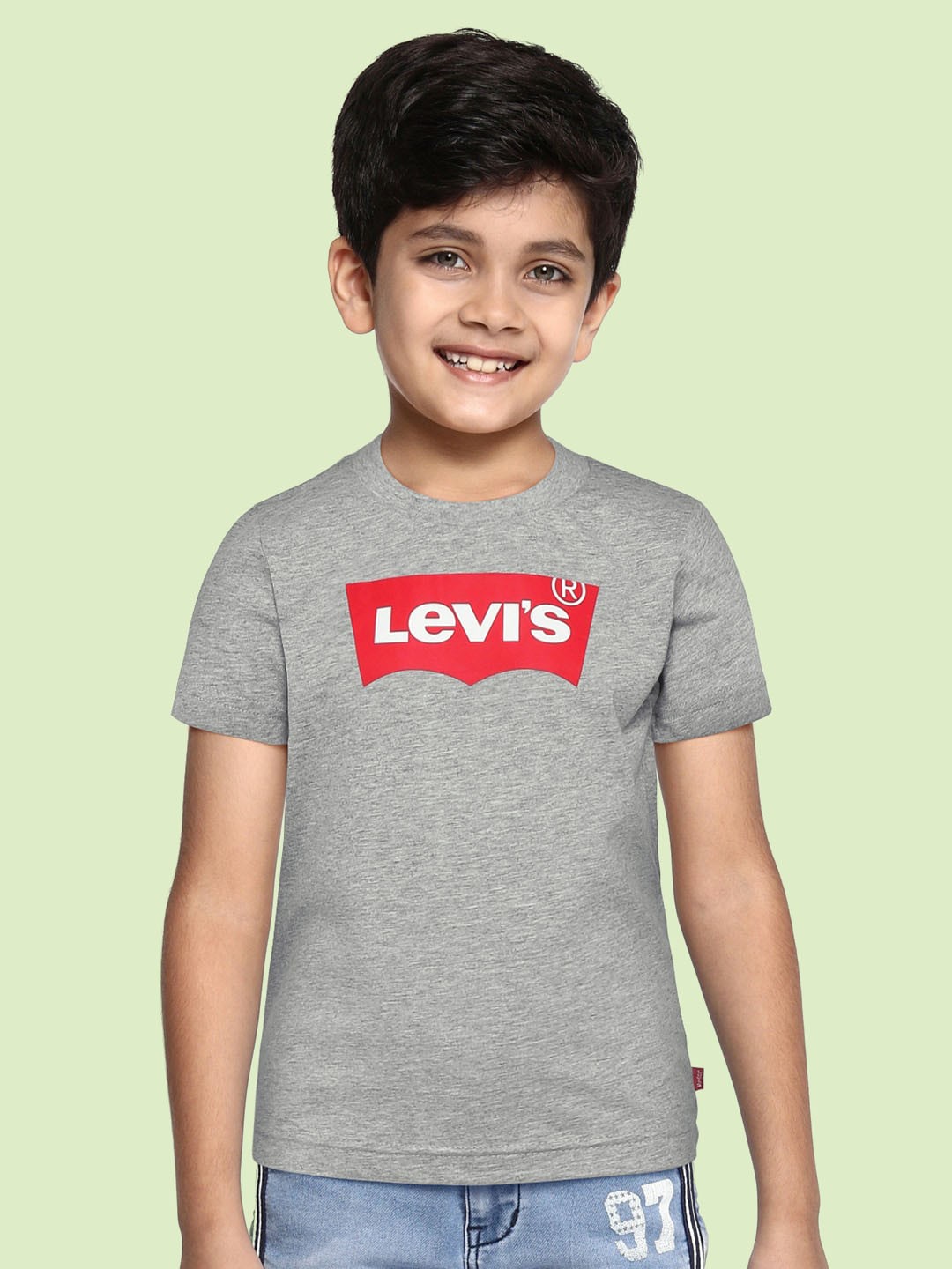 

Levis Boys Grey Brand Logo Printed T-shirt