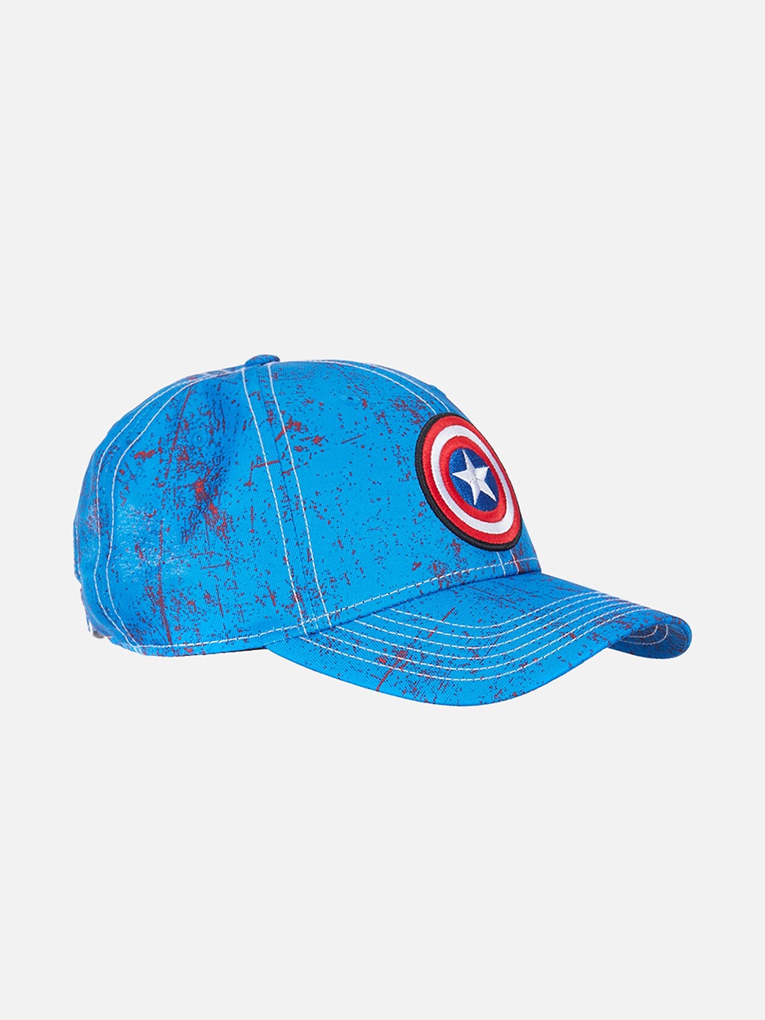 

Free Authority Men Blue & Red Captain America Printed Baseball Cap