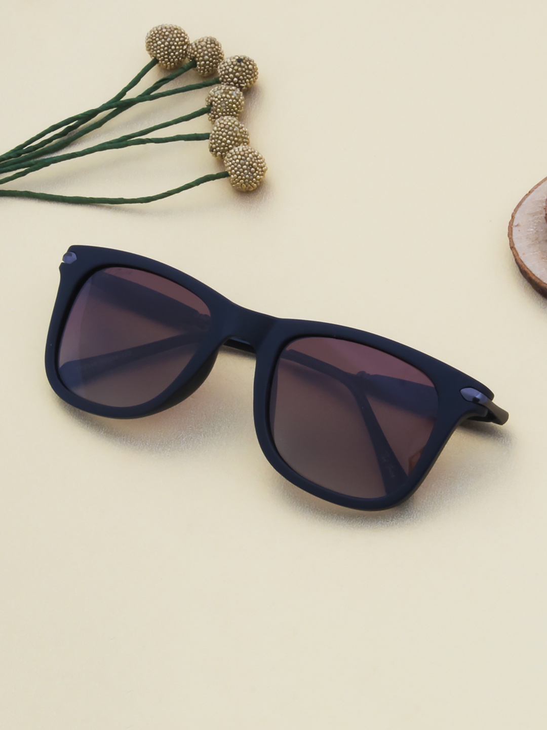 

Ted Smith Unisex Brown Lens & Black Wayfarer Sunglasses with Polarised Lens CLUBEX_C2