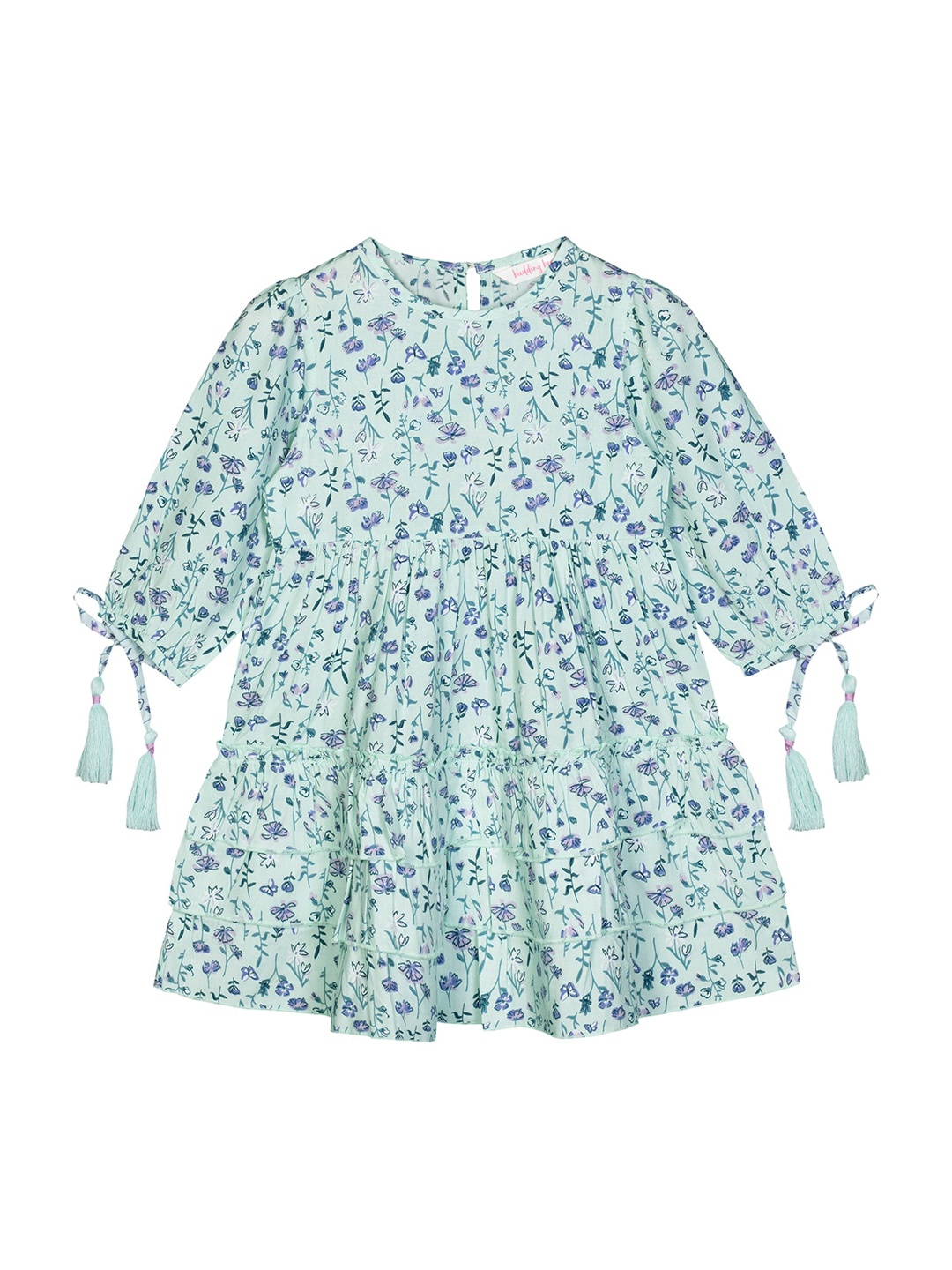 

Budding Bees Green Floral Peplum Dress