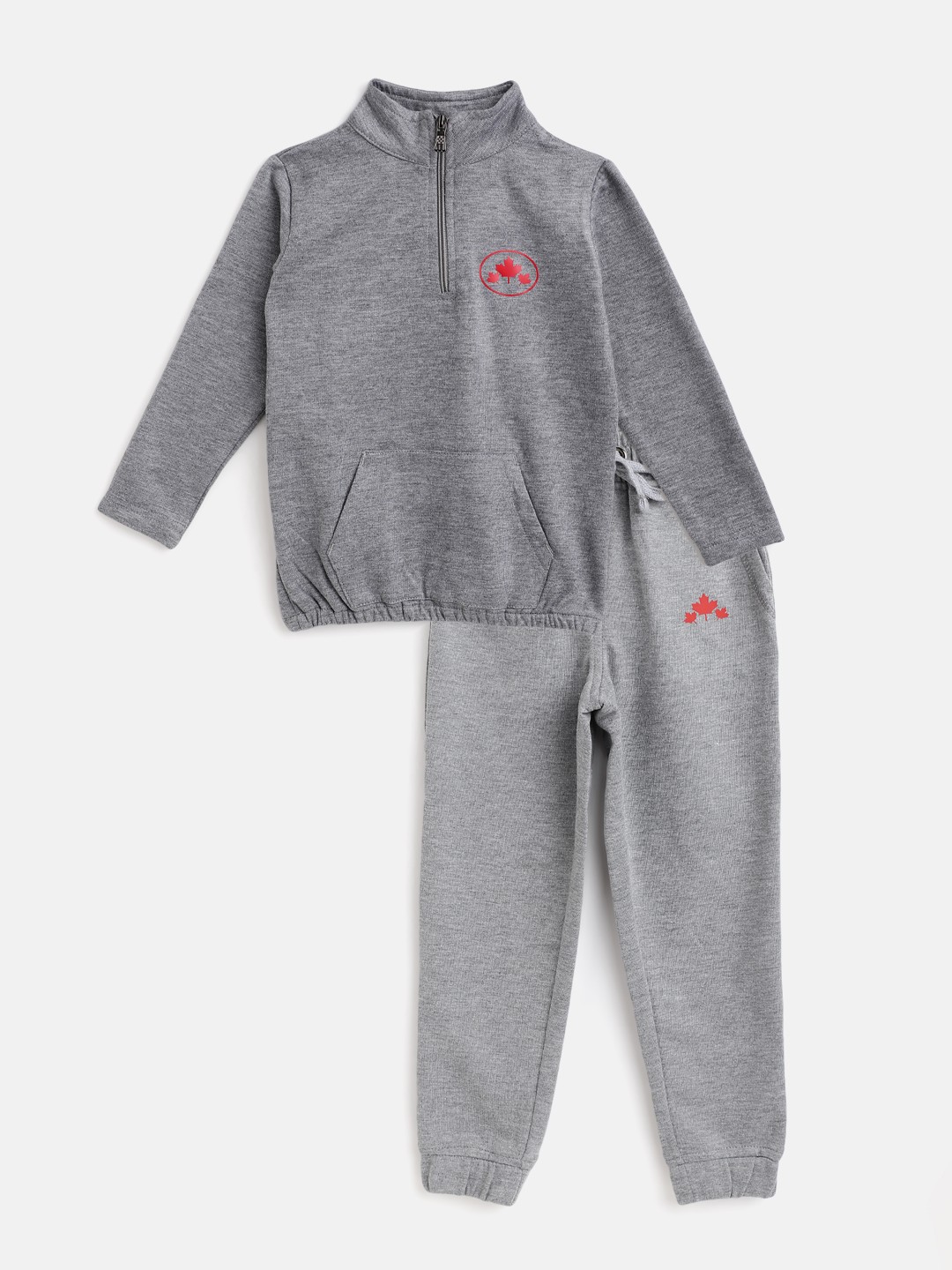 

Rute Girls Grey Cotton Fleece T-shirt with Pyjamas