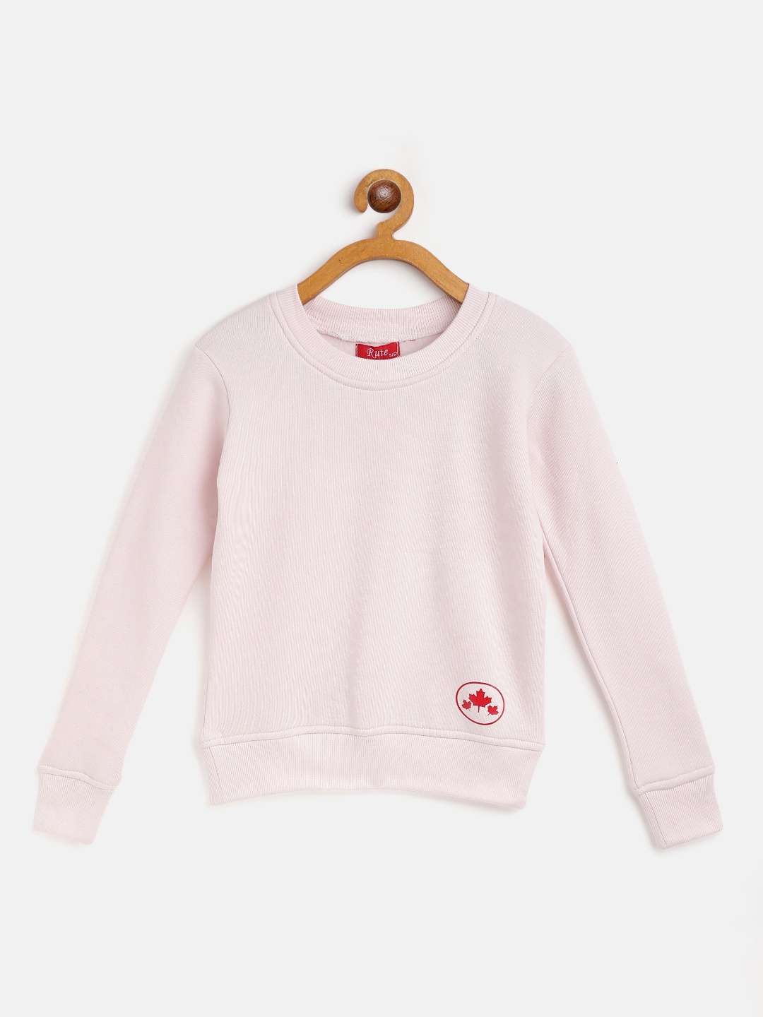 

Rute Girls Pink Cotton Fleece Pullover