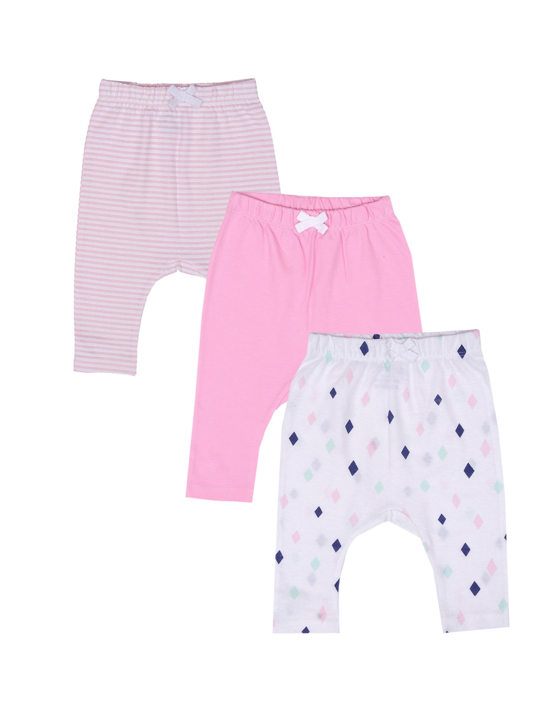 

MiArcus Kids Pack Of 3 Printed Lounge Pants, Pink